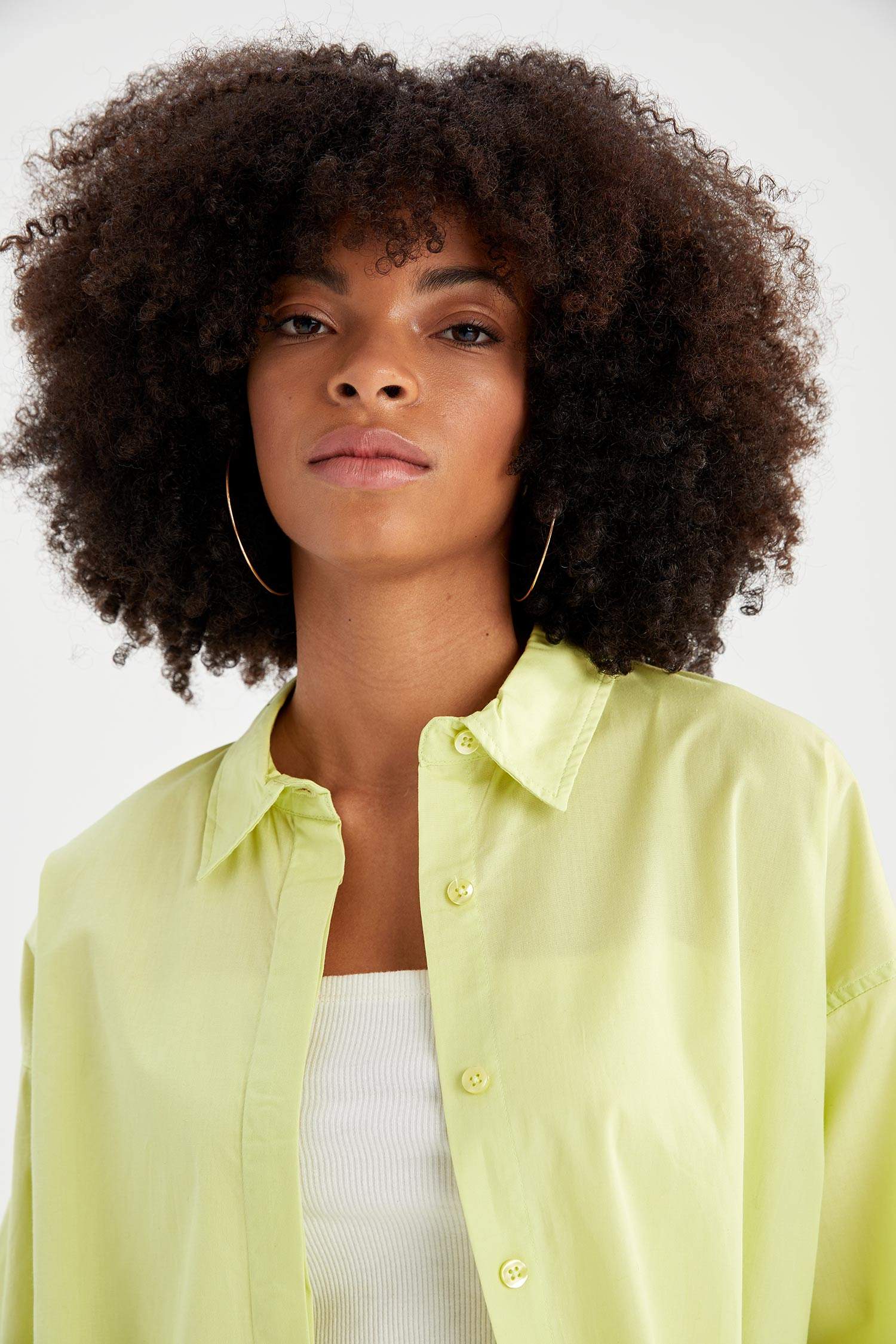 Basic Oversize Fit Poplin Gömlek Tunik