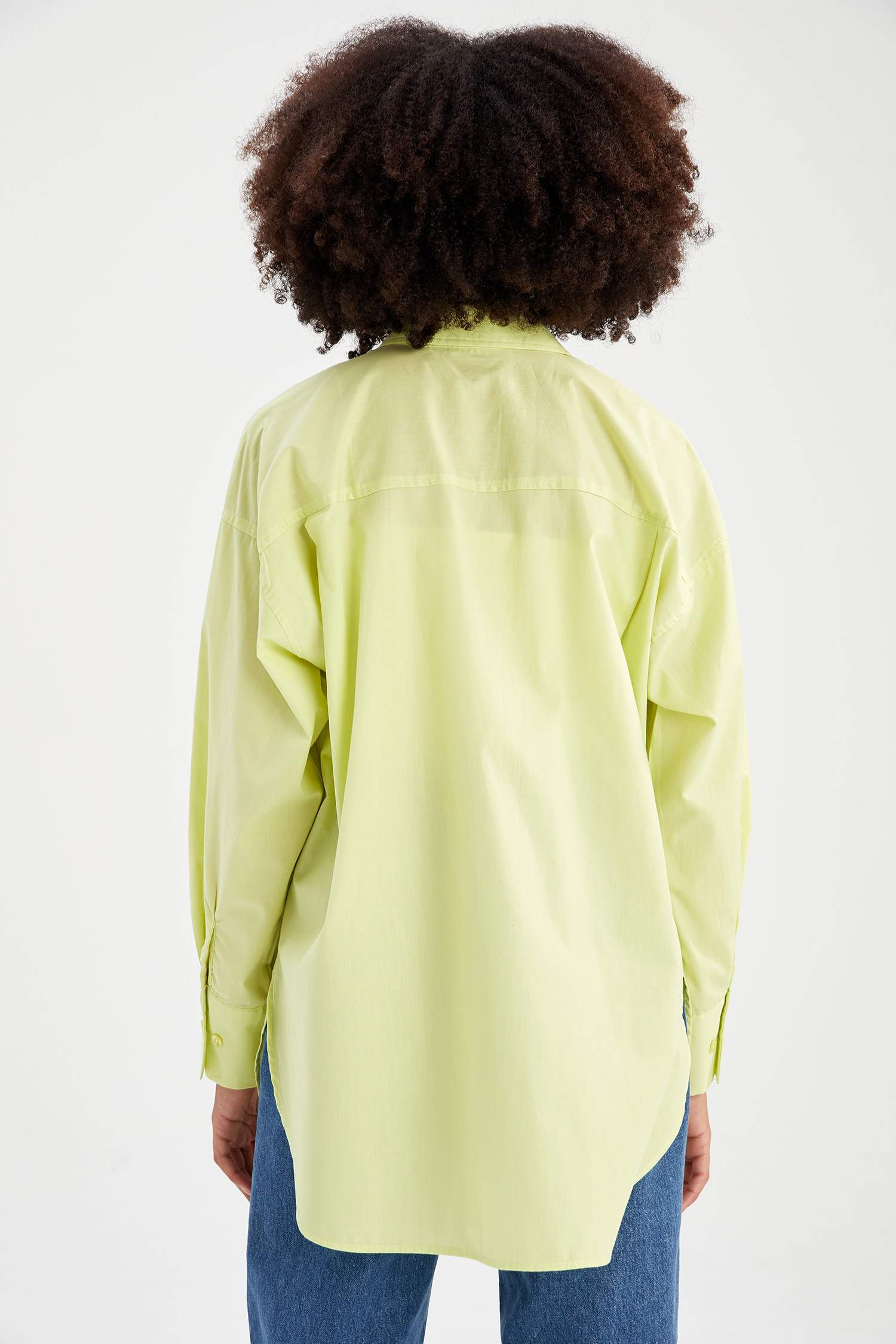 Basic Oversize Fit Poplin Gömlek Tunik
