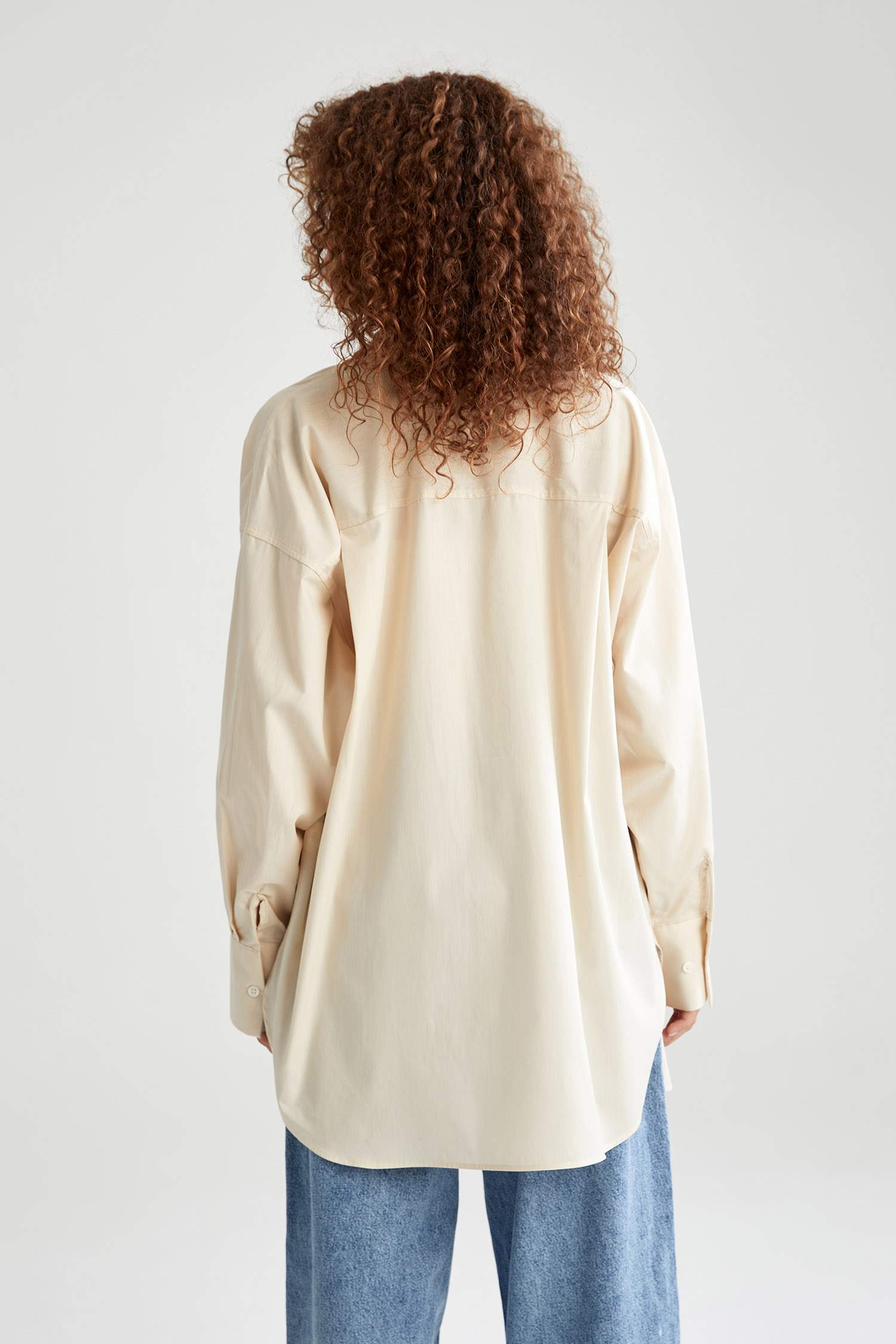 Basic Oversize Fit Pamuklu Poplin Gömlek Tunik