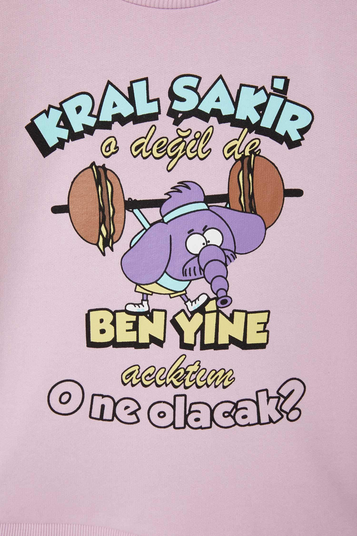 Kız Çocuk Kral Şakir Lisanslı Sweatshirt