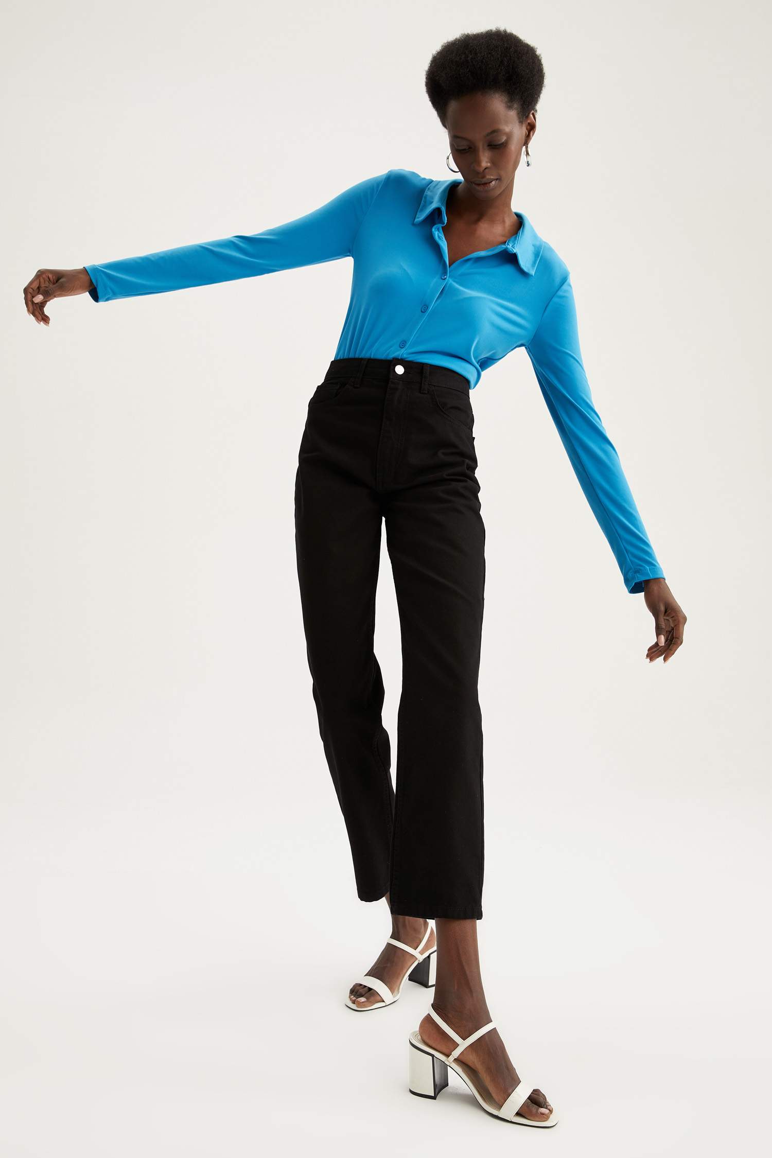 Straight Fit Gabardin Pantolon