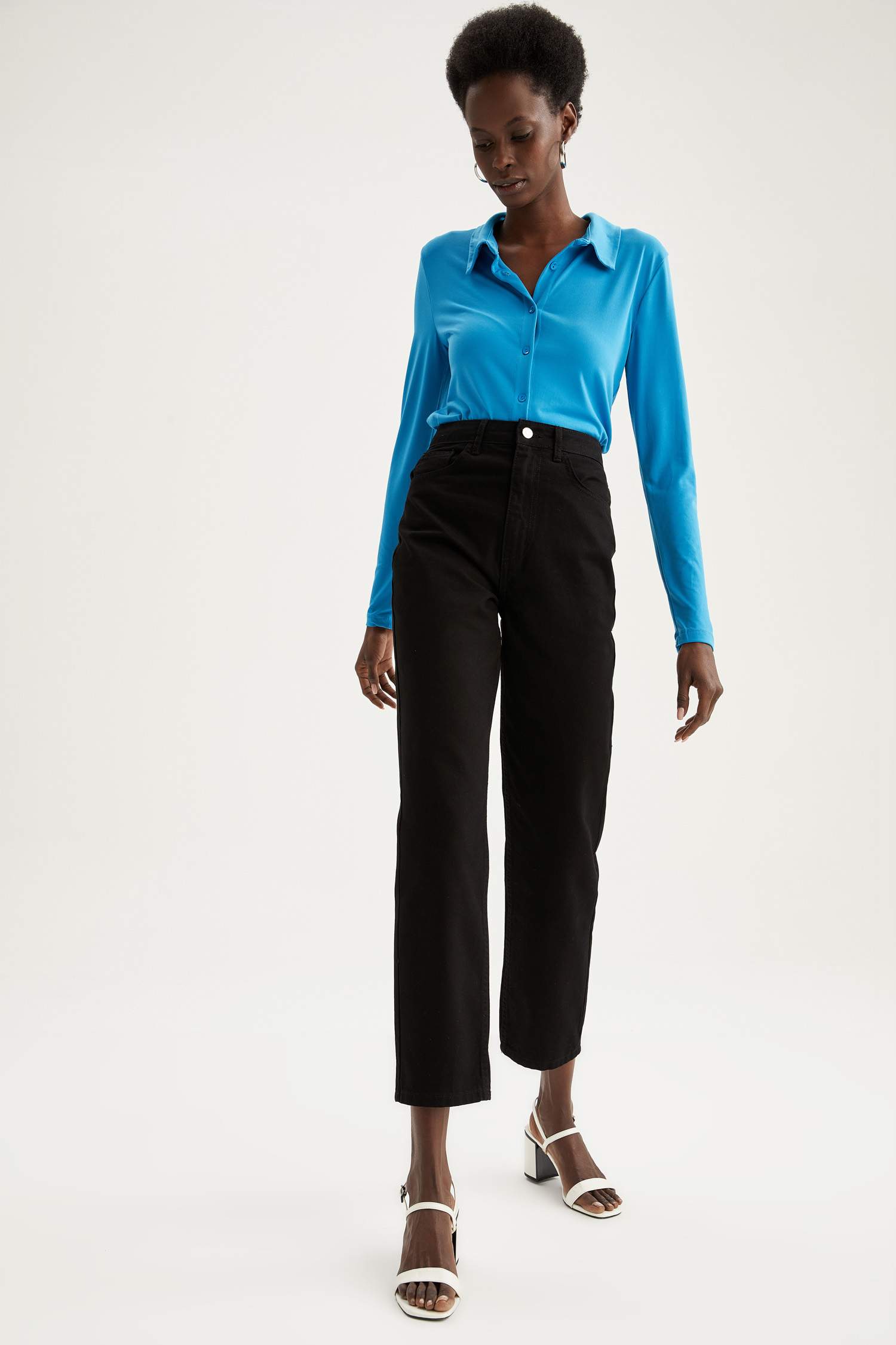 Straight Fit Gabardin Pantolon