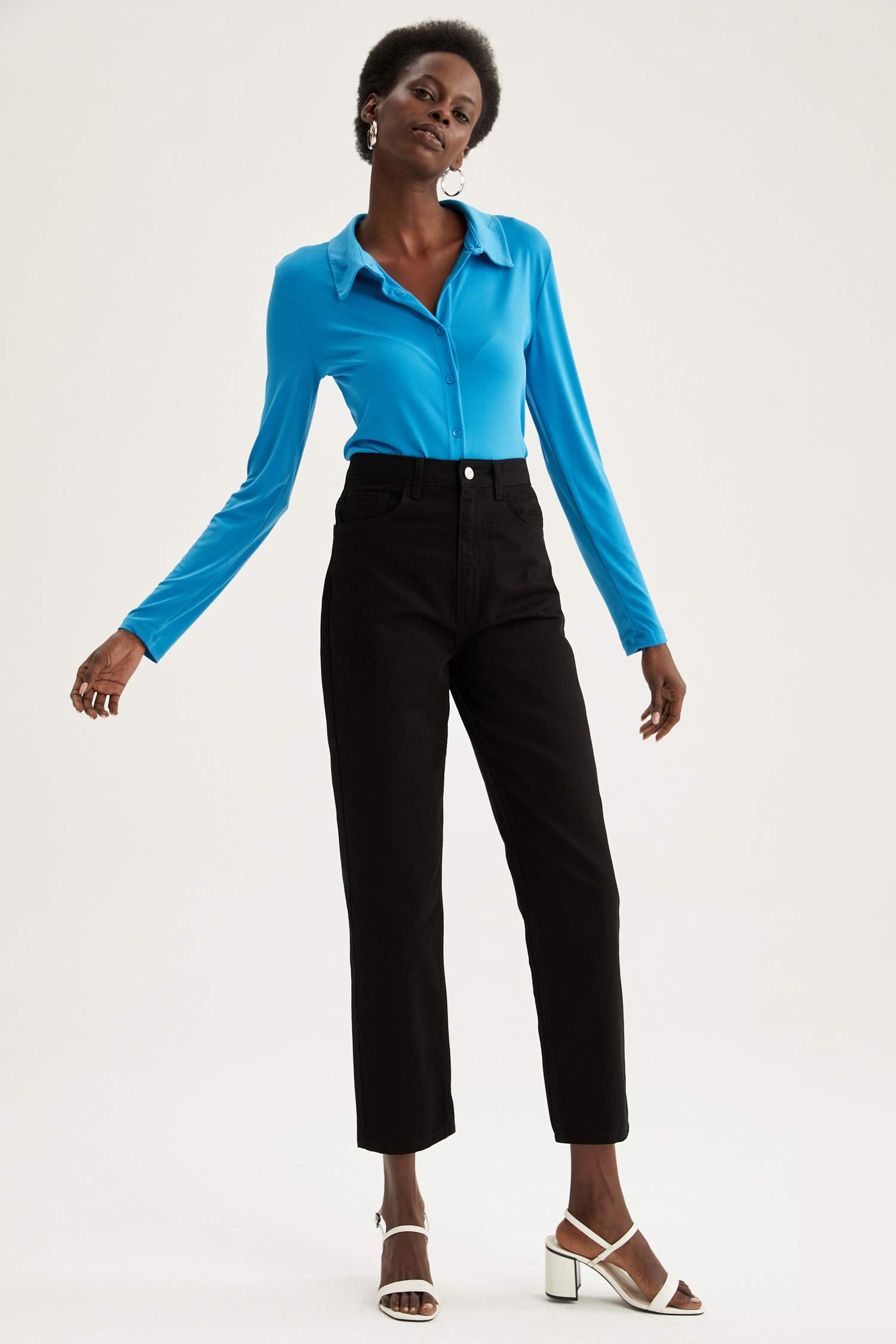 Straight Fit Gabardin Pantolon