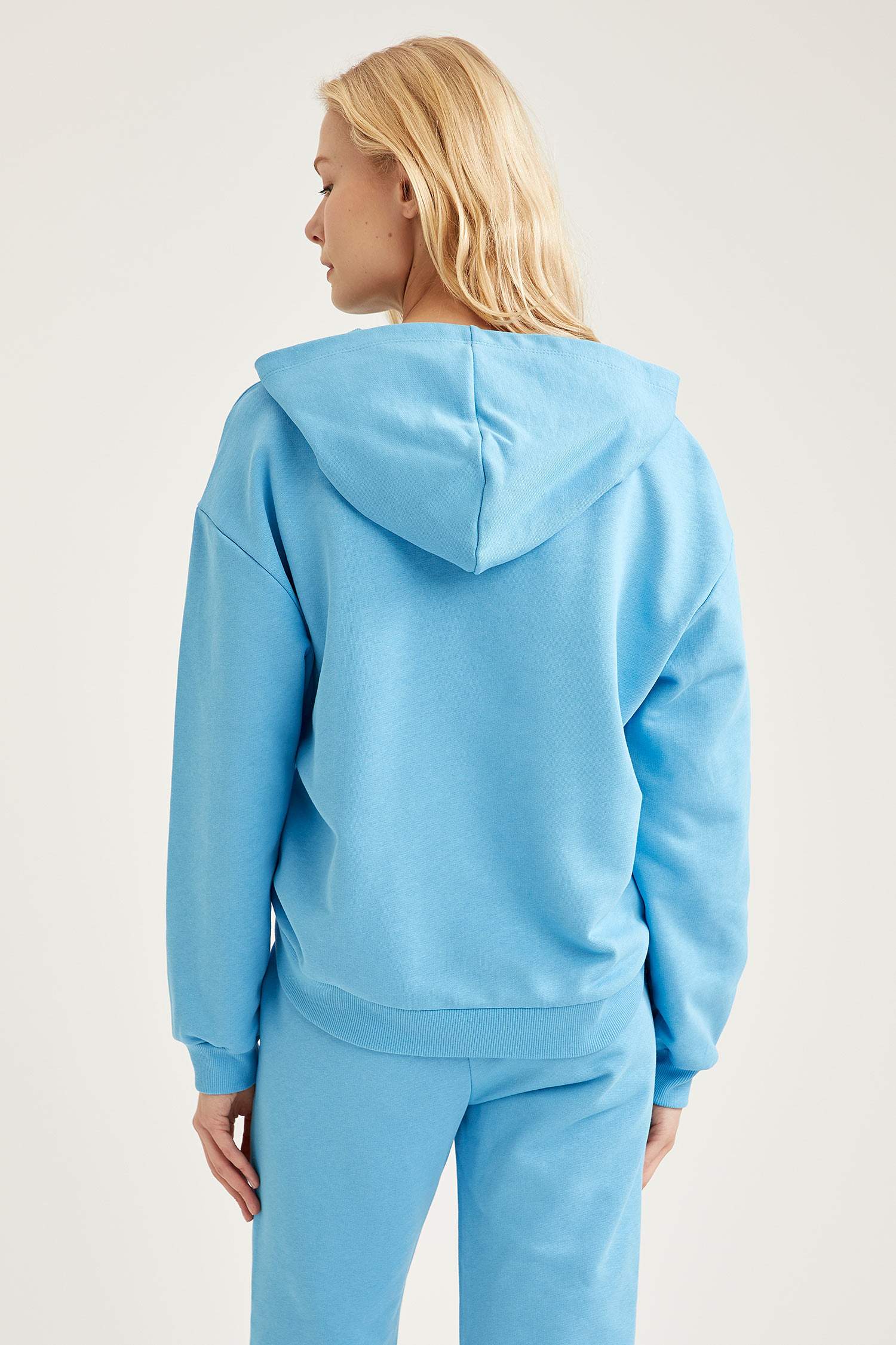 Organik Pamuklu Minimal Yazı Baskılı Relax Fit Sweatshirt