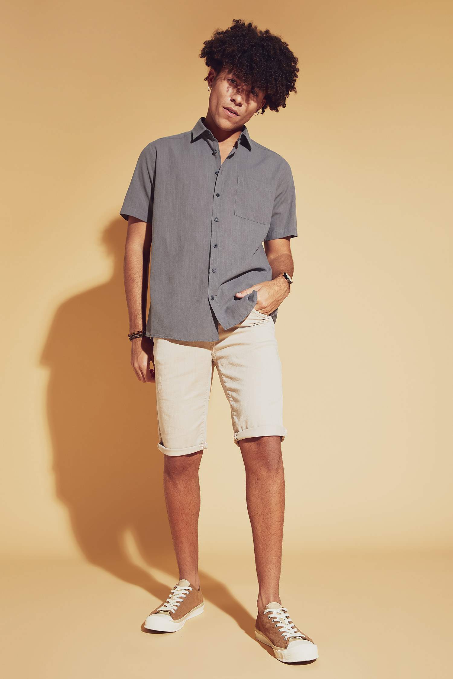 Regular Fit Basic Kısa Kollu Gömlek