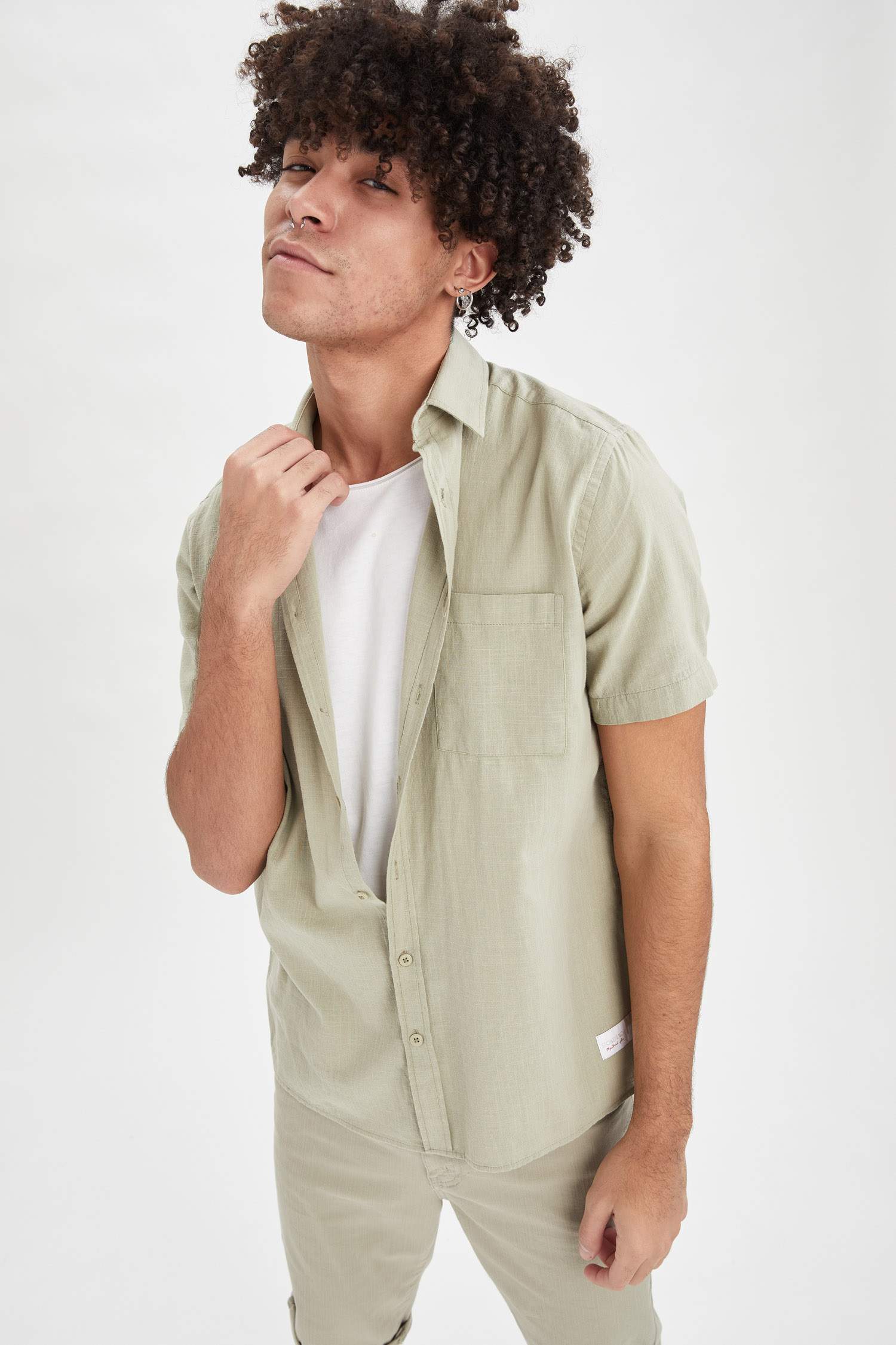 Regular Fit Basic Kısa Kollu Gömlek