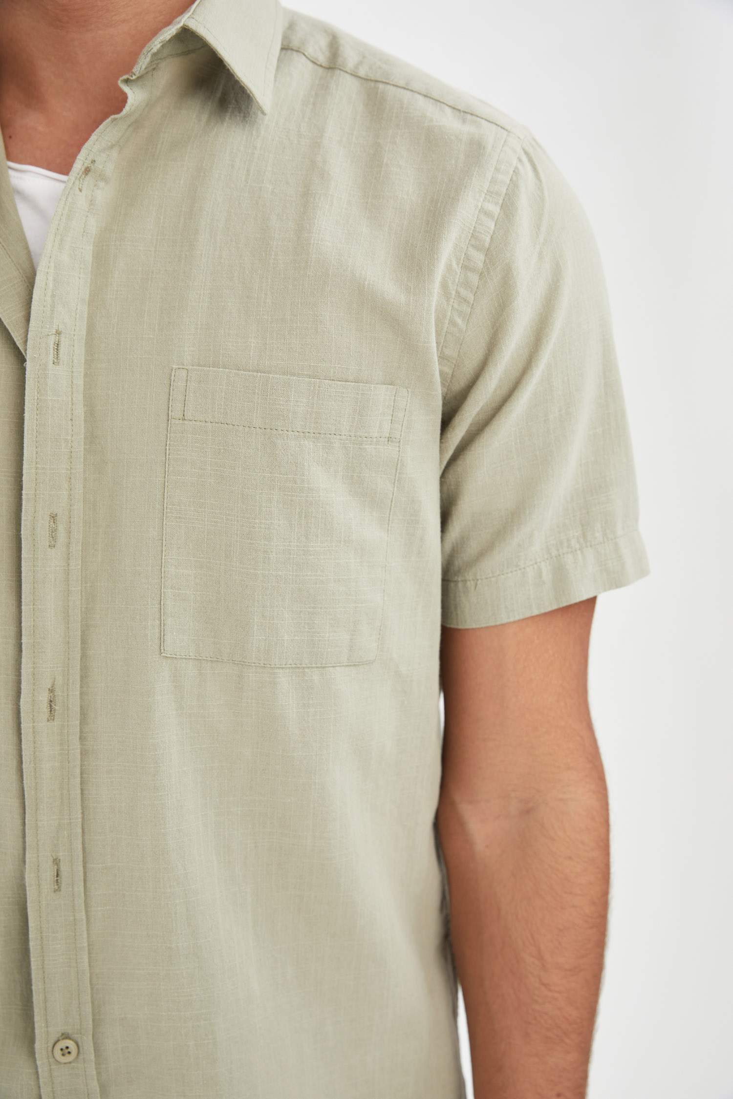 Regular Fit Basic Kısa Kollu Gömlek