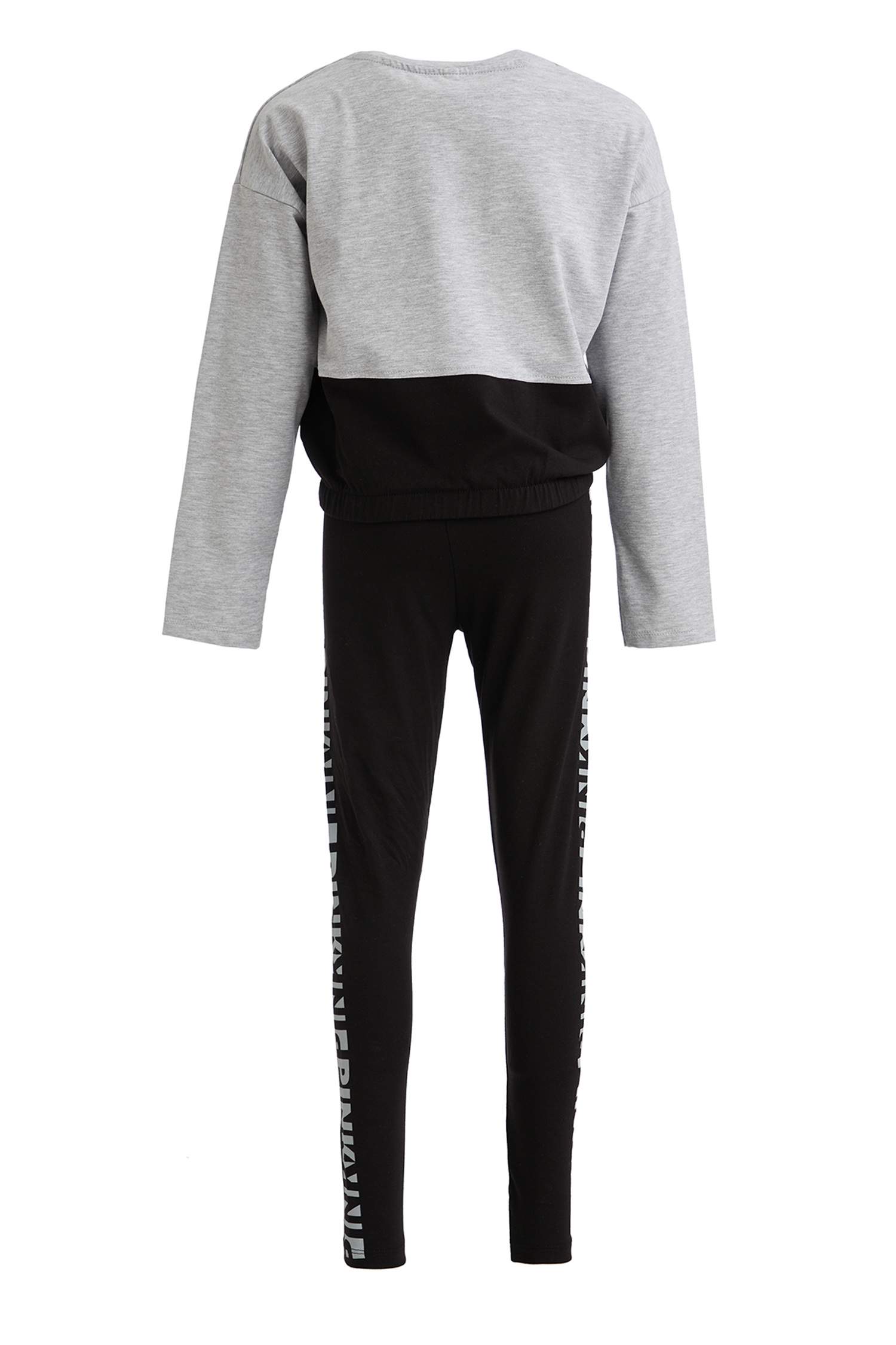 Kız Çocuk Baskılı Sweatshirt ve Jogger Eşofman Takım