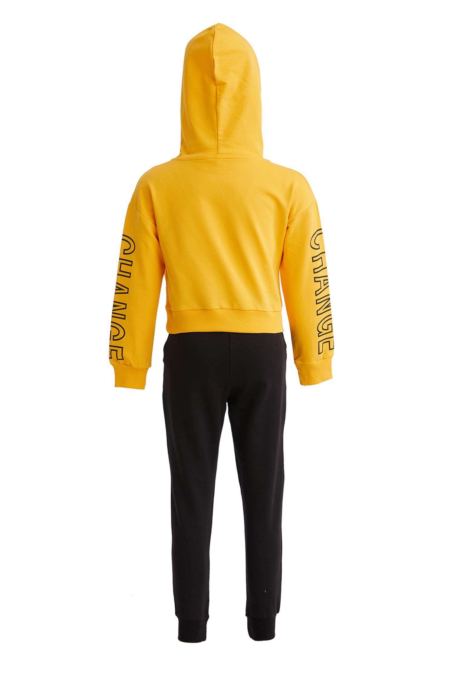 Kız Çocuk Baskılı Sweatshirt ve Jogger Eşofman Takım