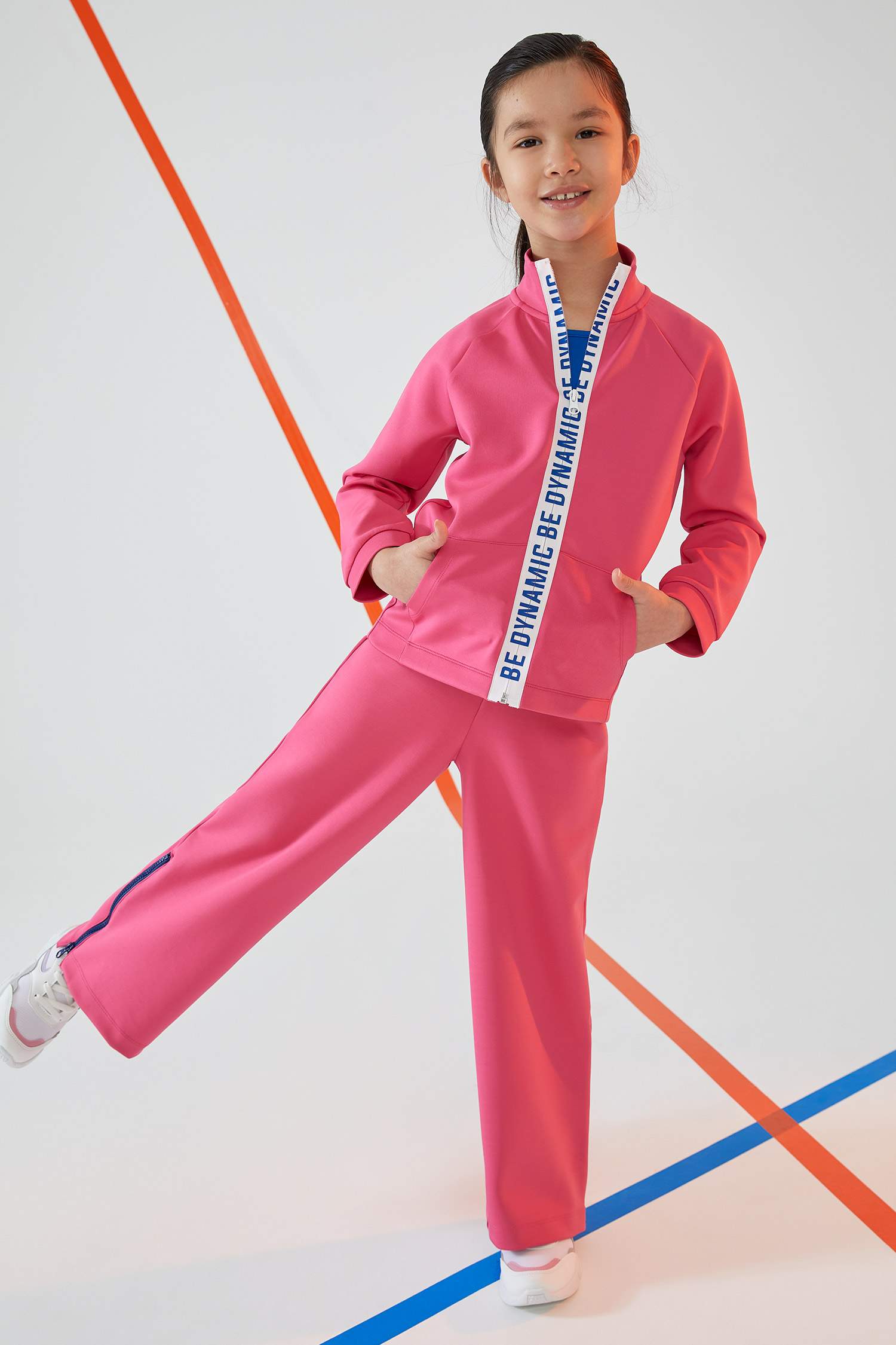 Kız Çocuk Yazı Baskılı Active Spor Sweat Hırka
