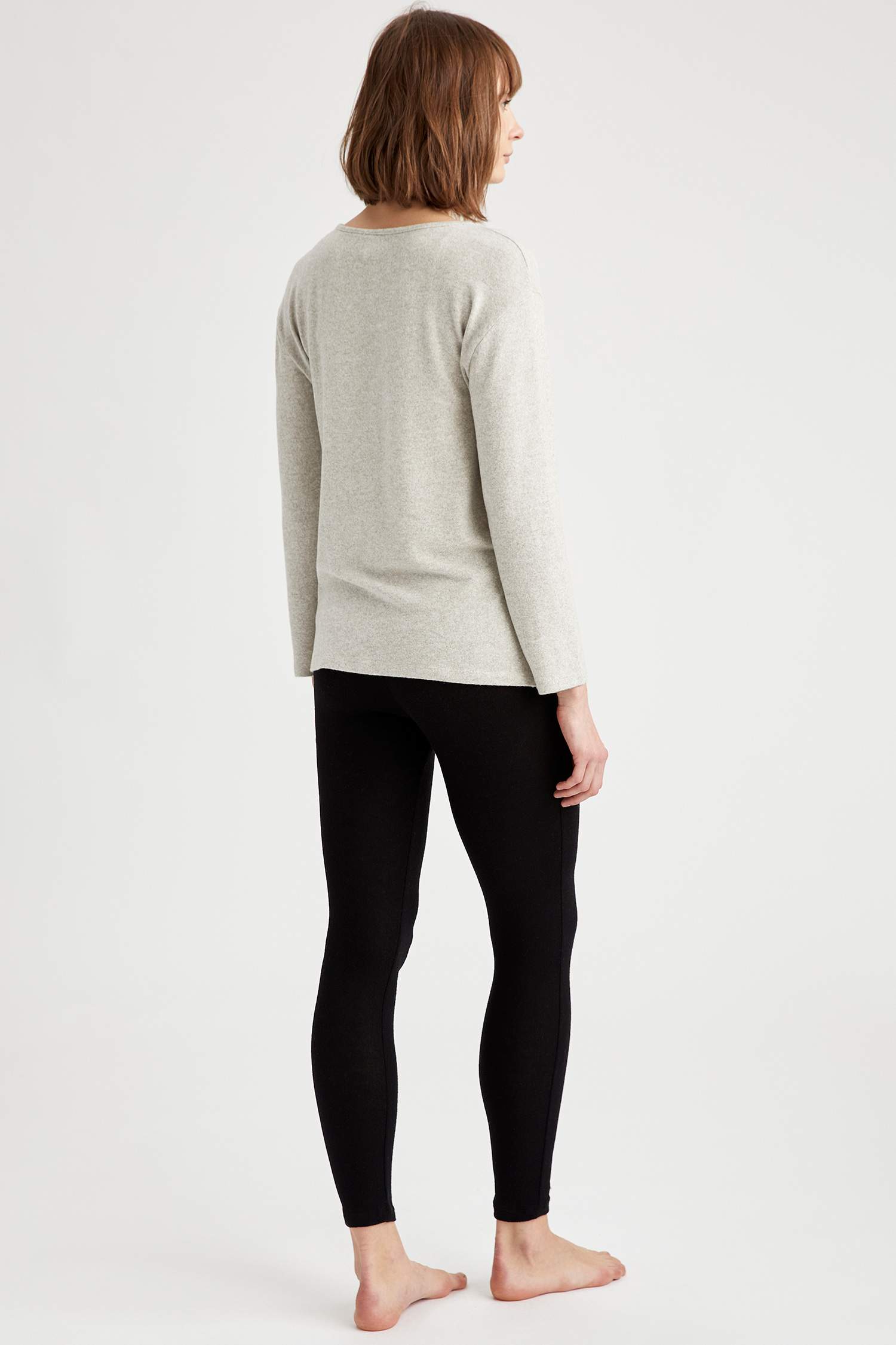 Basic Slim Fit Örme Tayt