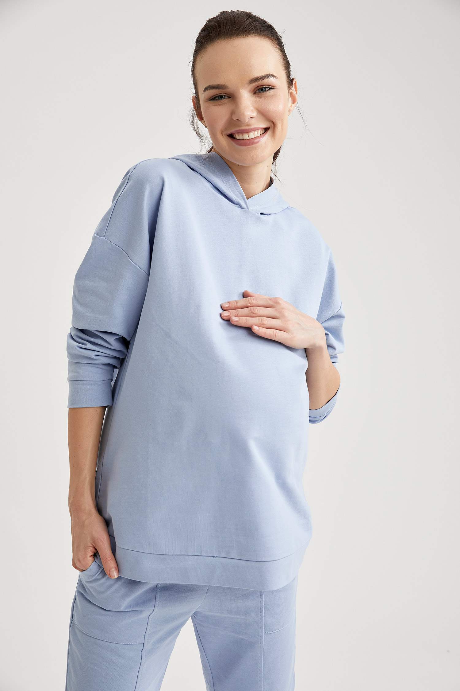 Kapüşonlu Hamile Sweatshirt