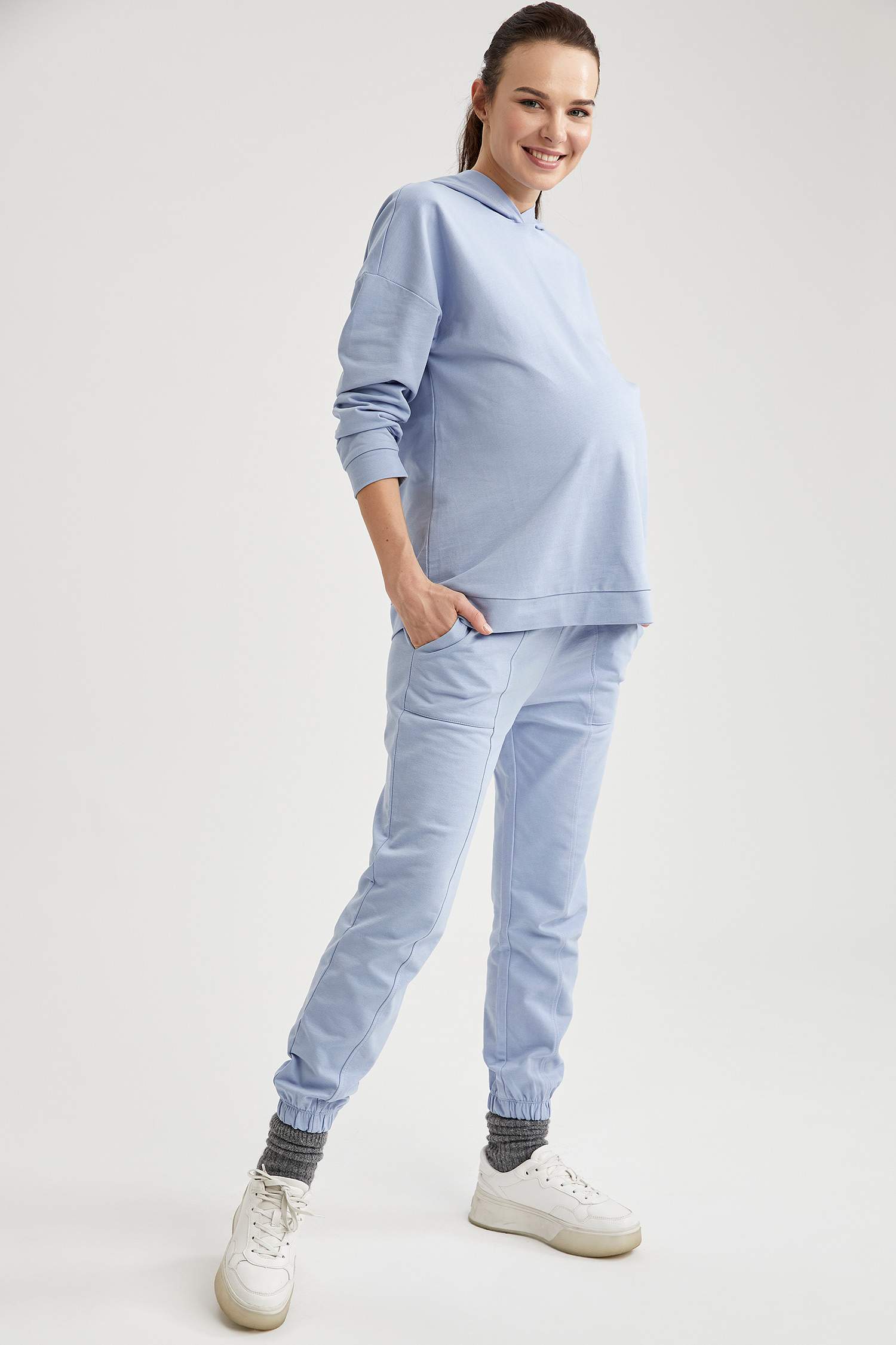 Kapüşonlu Hamile Sweatshirt