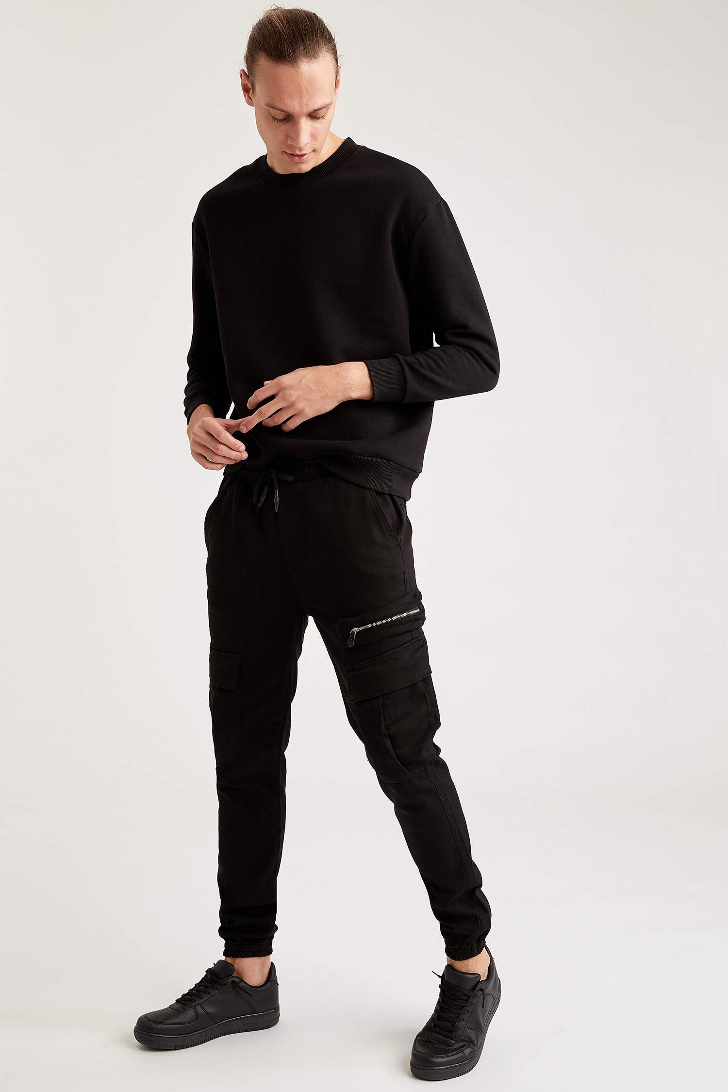 Slim Fit Kargo Cepli Jogger Pantolon