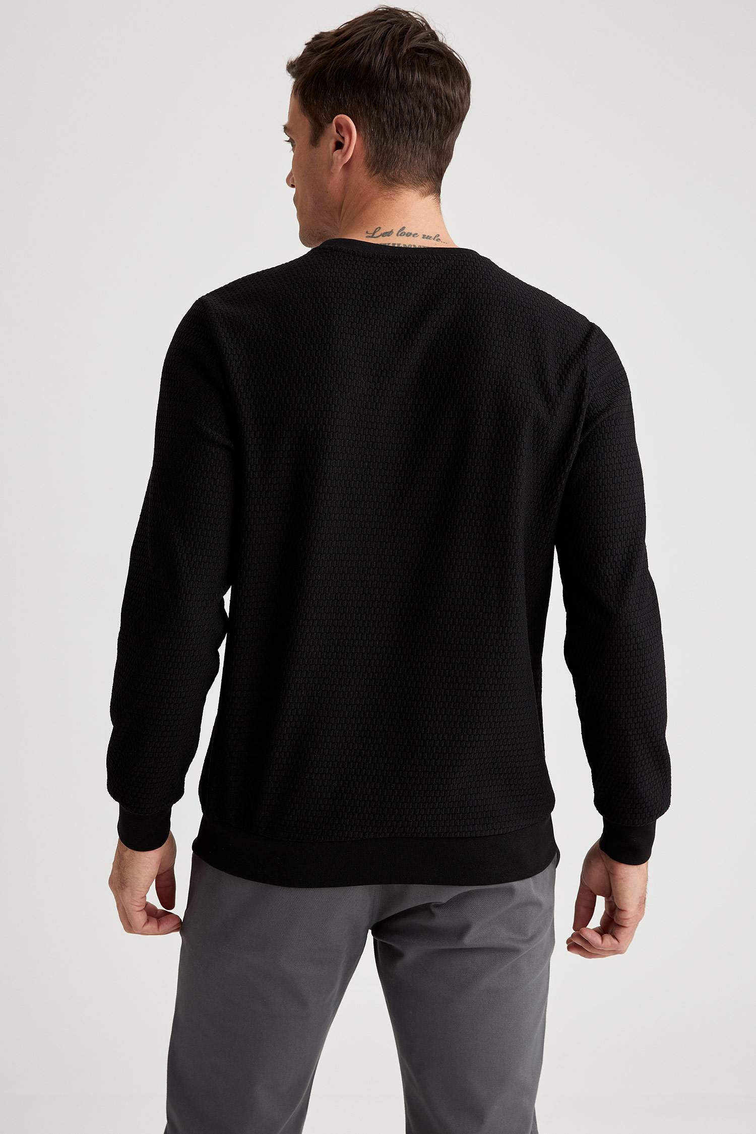 Baskılı Regular Fit Bisiklet Yaka Sweatshirt