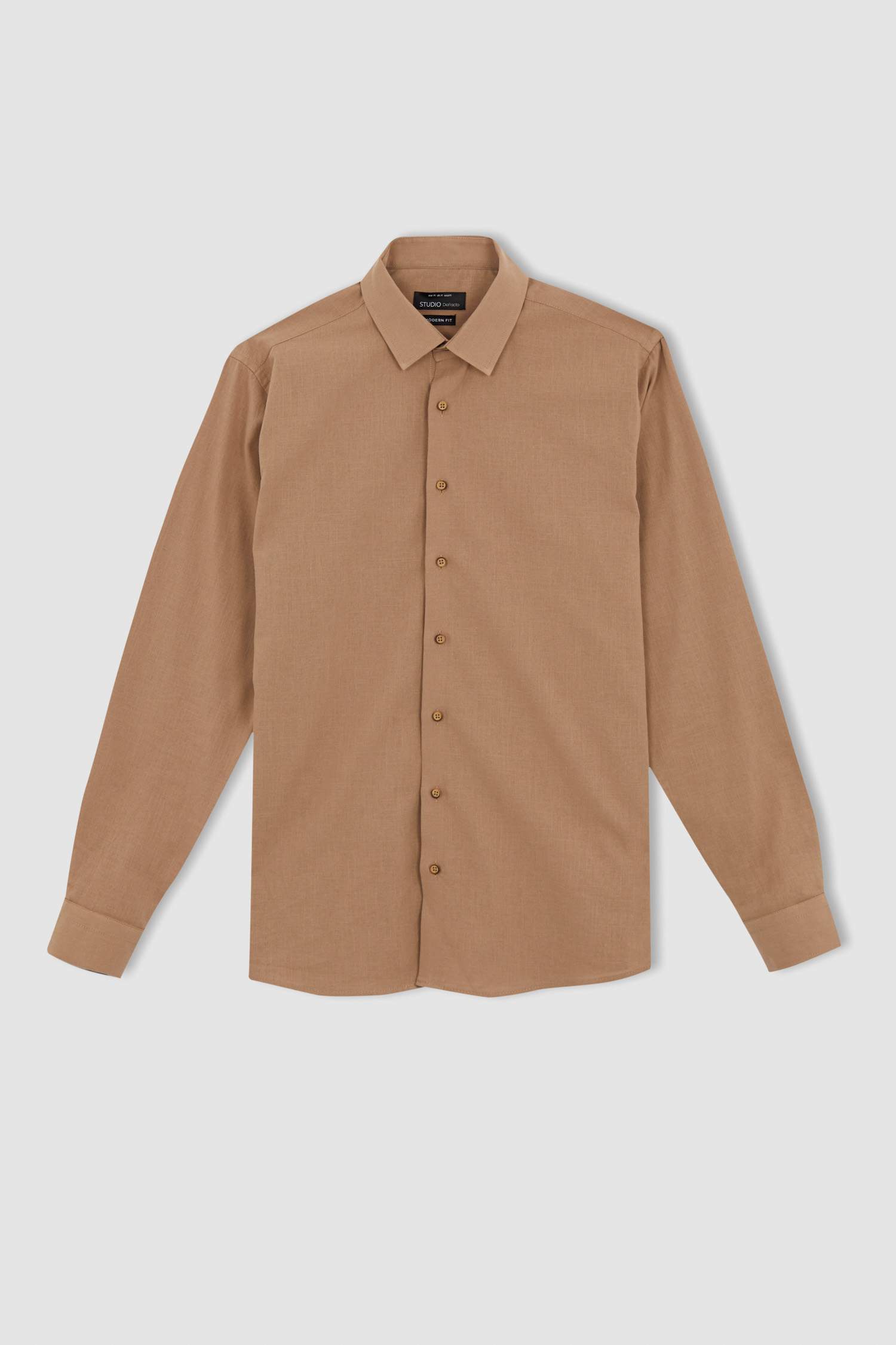 Modern Fit Polo Yaka Uzun Kollu Gömlek