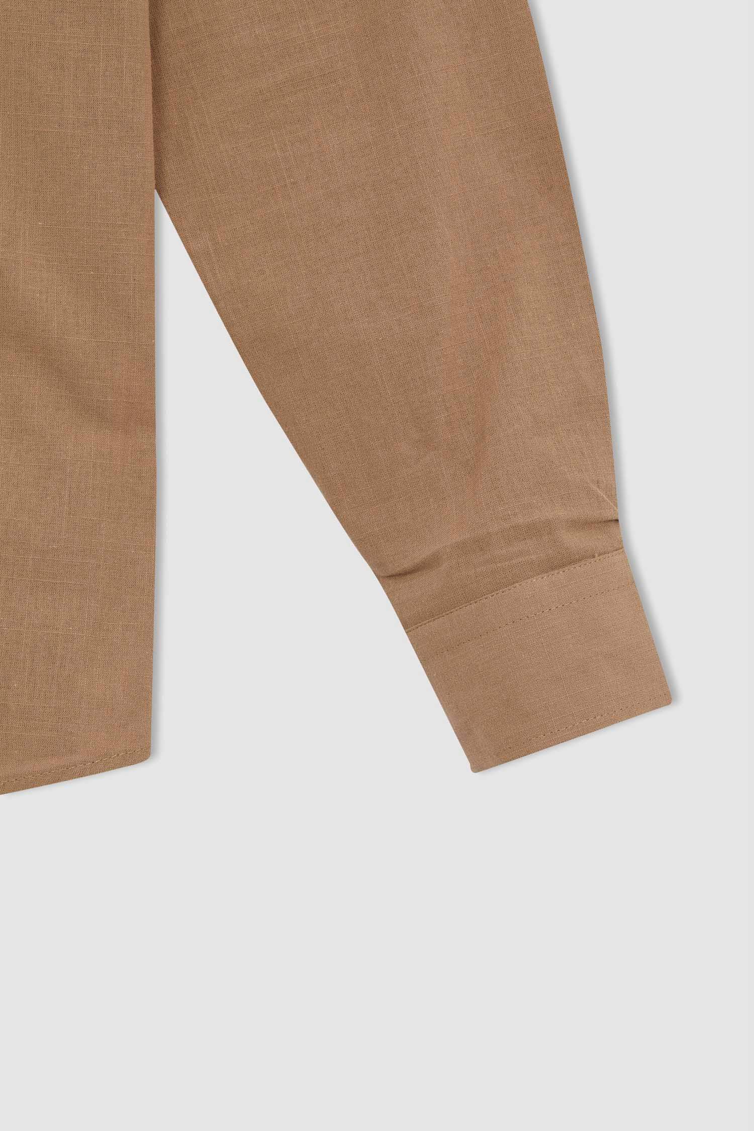 Modern Fit Polo Yaka Uzun Kollu Gömlek