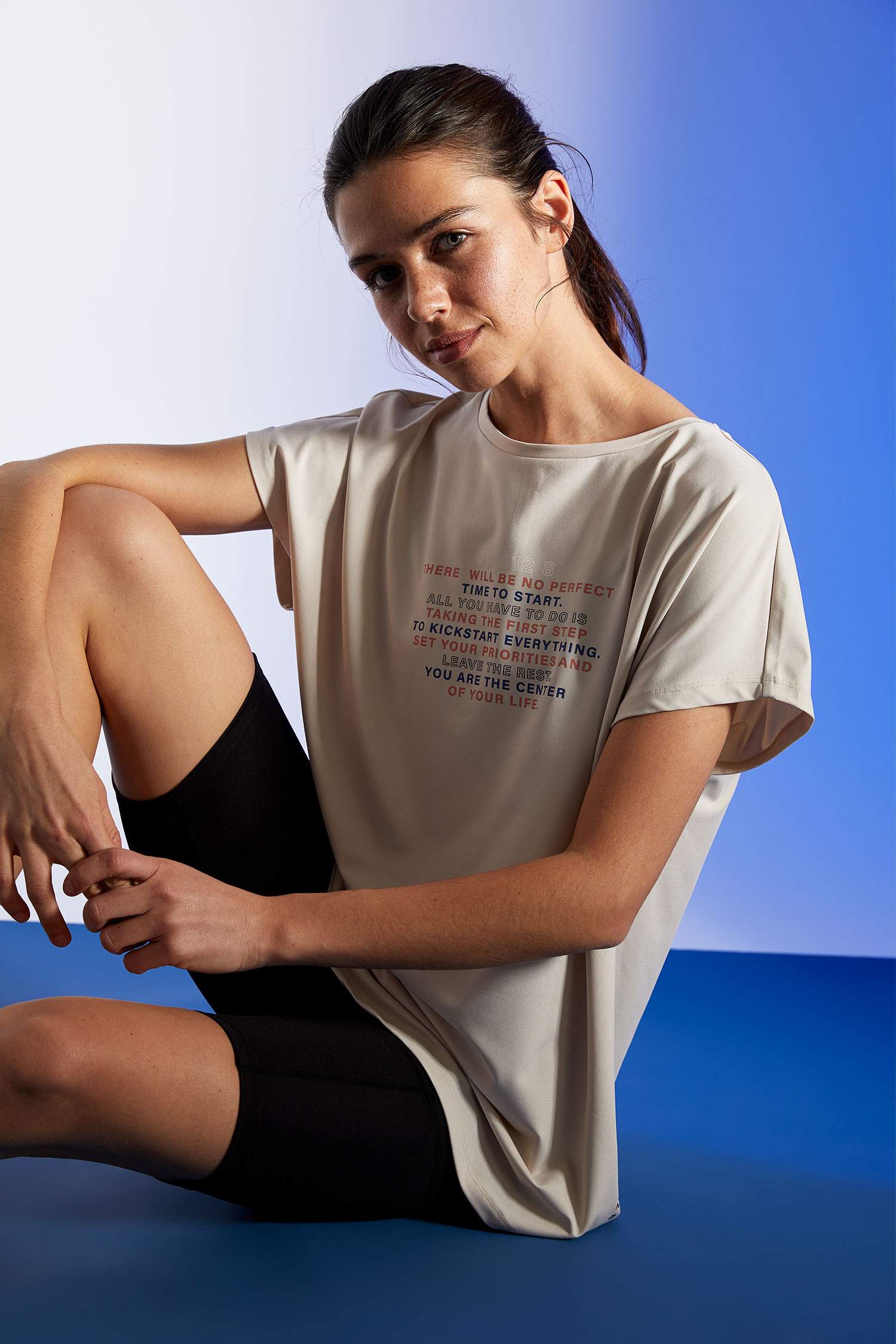 Yazı Baskılı Oversize Fit Tişört