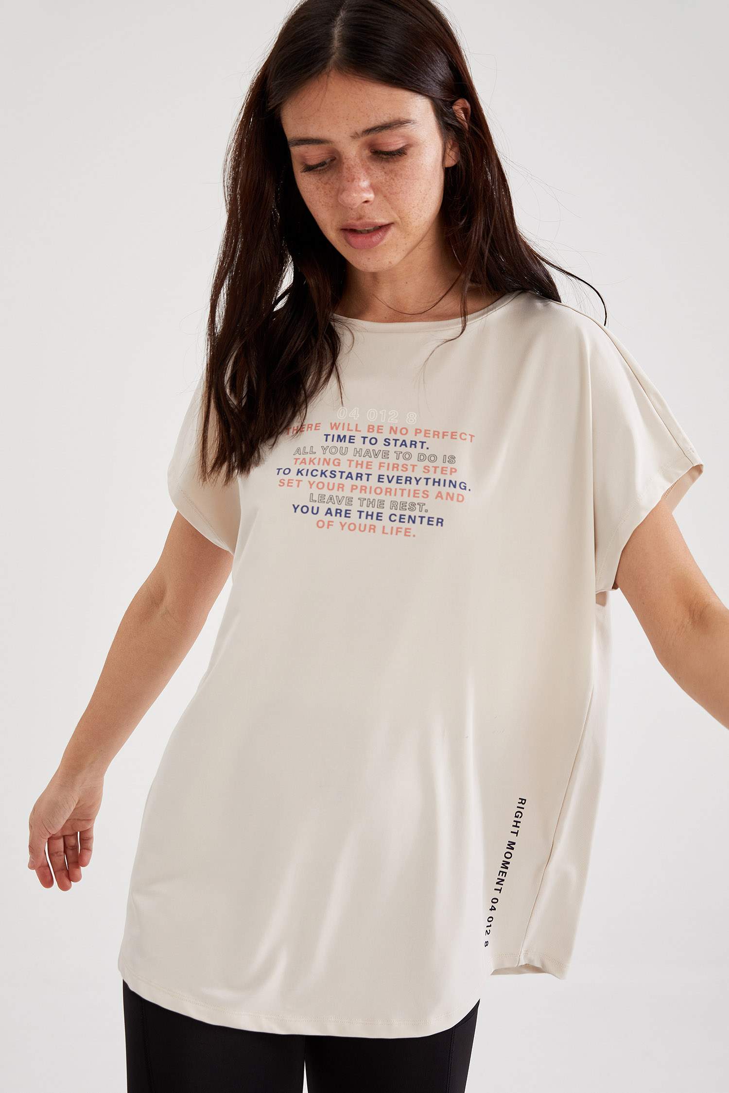 Yazı Baskılı Oversize Fit Tişört