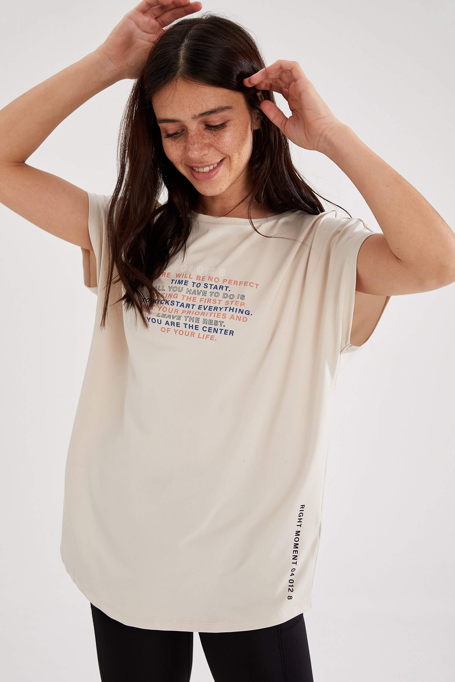 Yazı Baskılı Oversize Fit Tişört