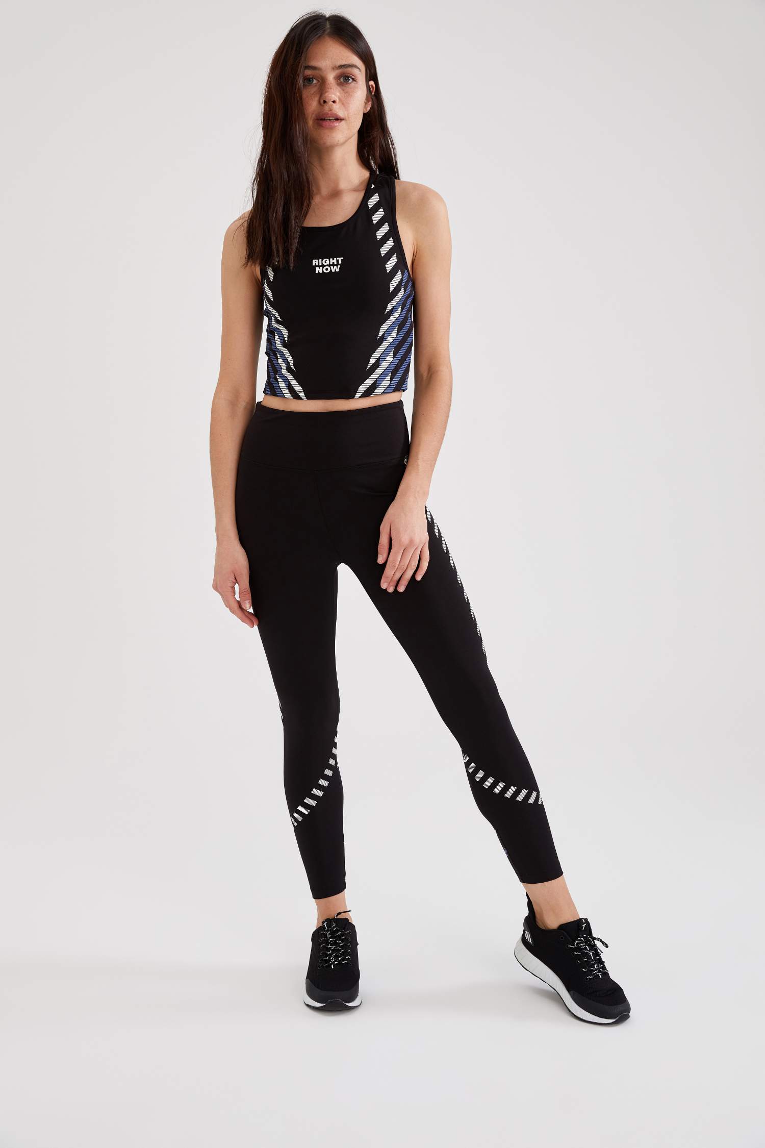 Halter Yaka Baskılı Slim Fit Atlet