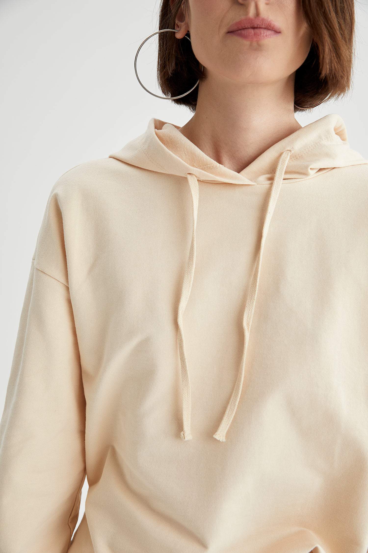 Regular Fit Organik Pamuk Kapüşonlu Sweatshirt