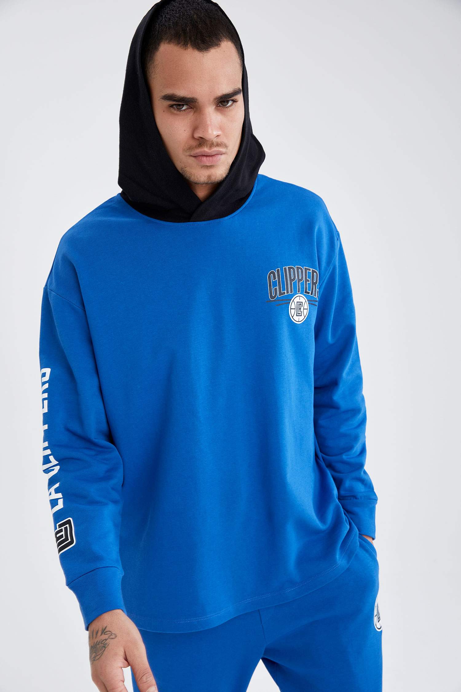 NBA Lisanslı Oversize Unisex Kapüşonlu Sweatshirt