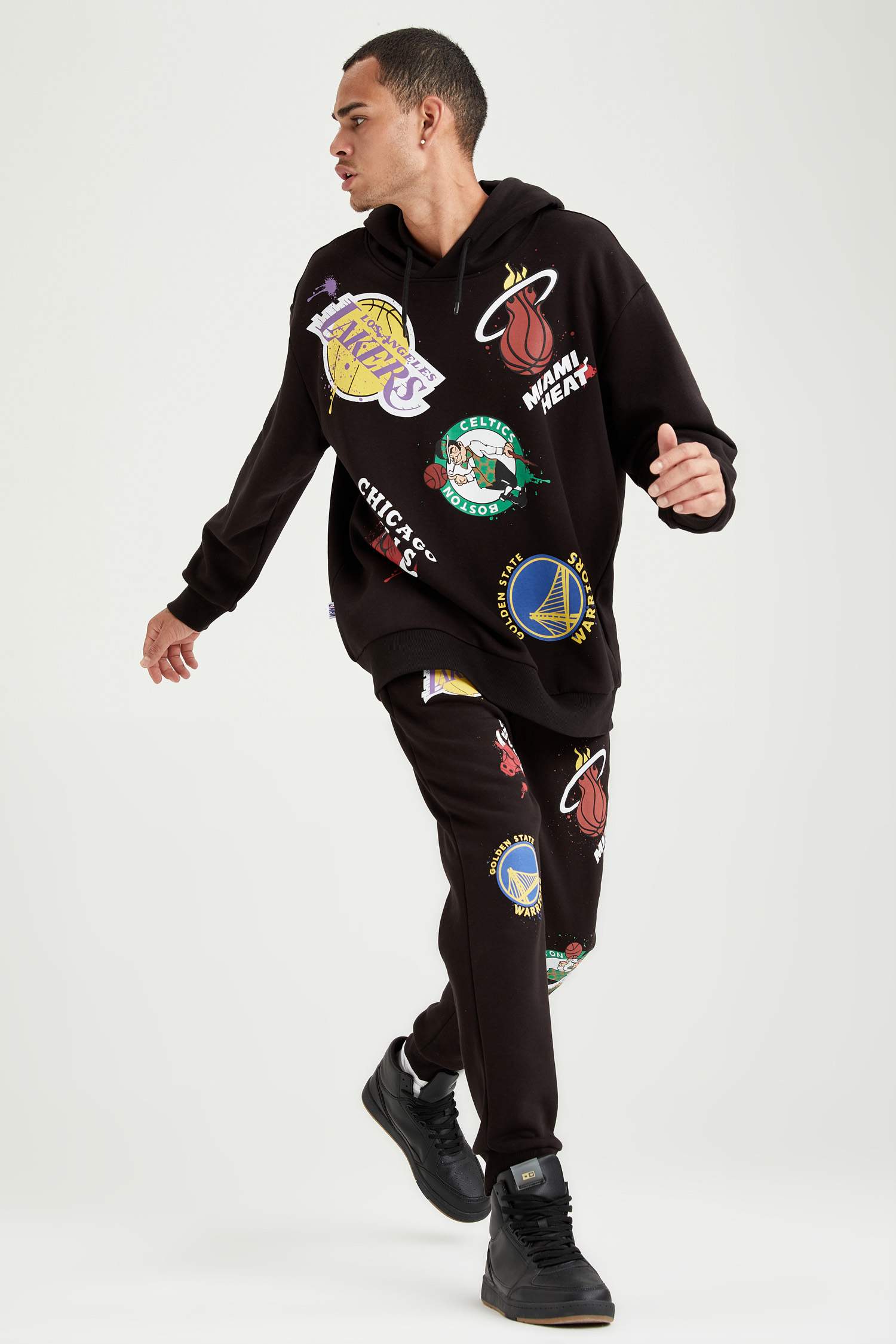 NBA Lisanslı Slim Fit Pamuklu Jogger Eşofman Altı