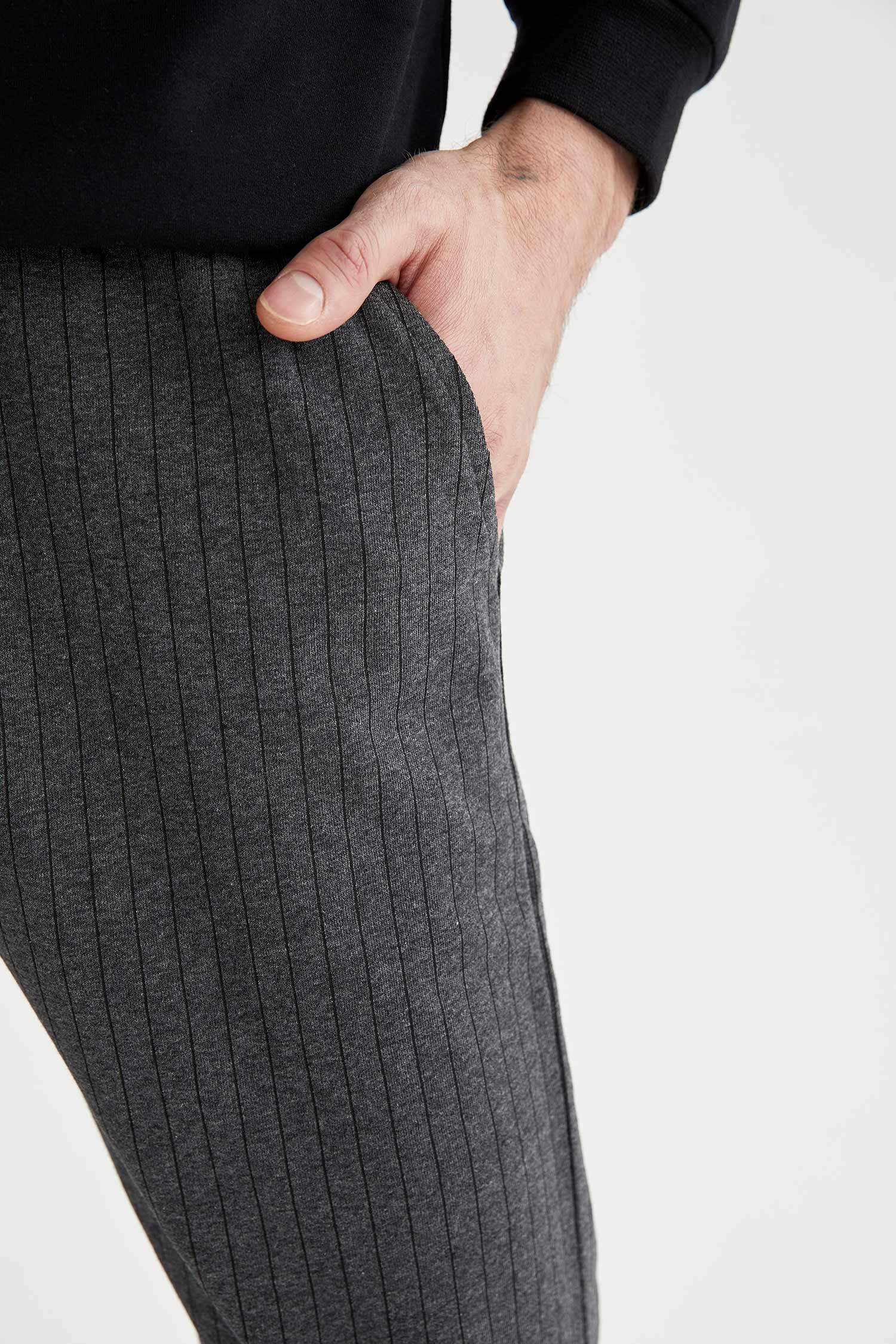 Çizgili Slim Fit Eşofman Altı