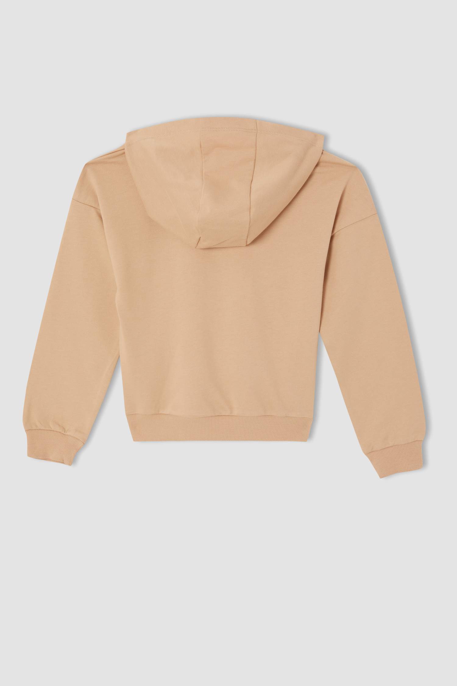 Kız Çocuk Yazı Baskılı Organik Pamuklu Crop Sweatshirt