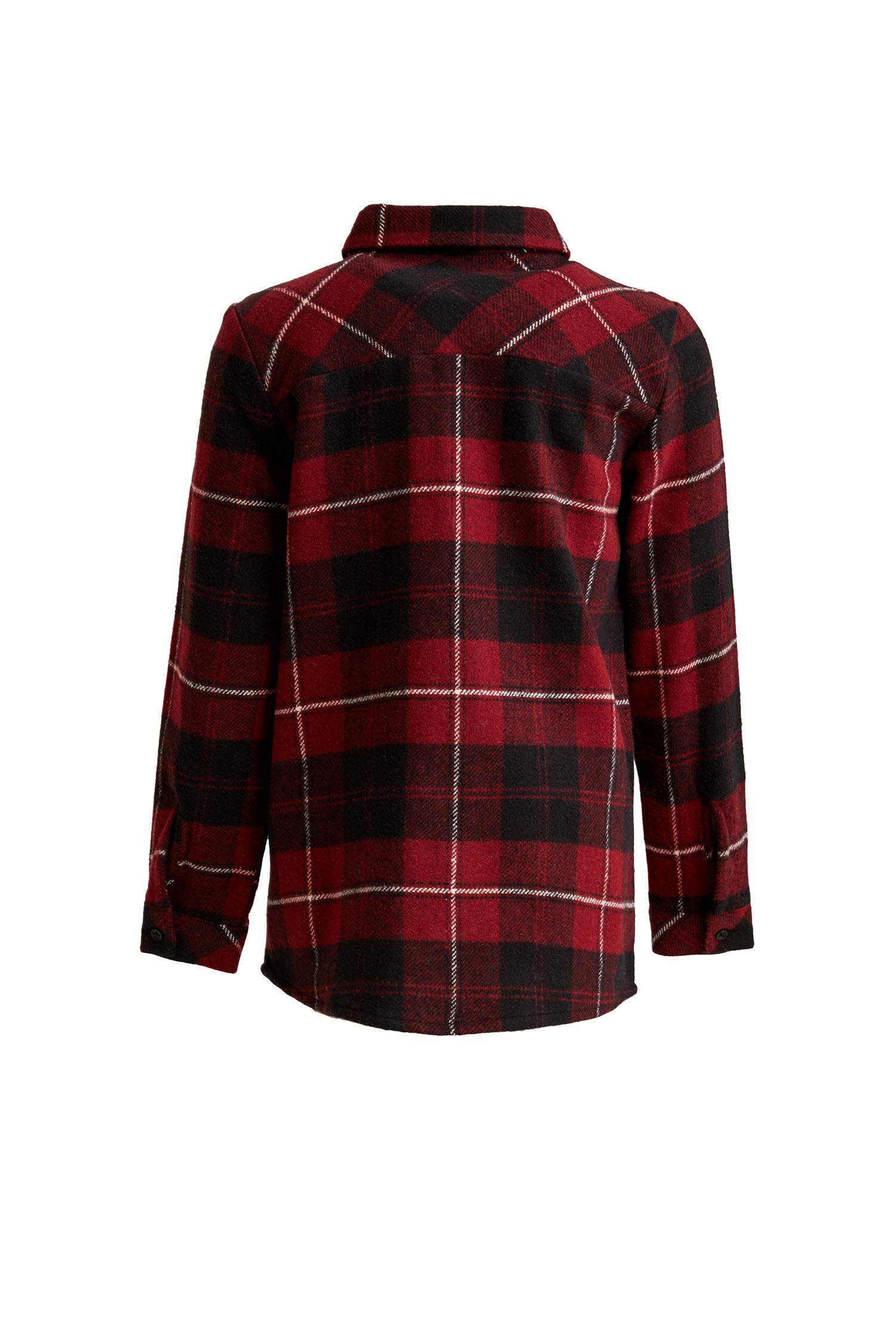 Kız Çocuk Oversize Fit Yılbaşı Temalı Uzun Kollu Flanel Oduncu Gömlek