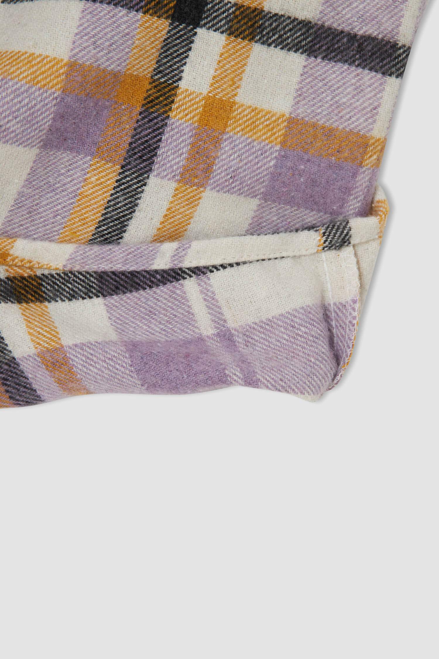 Kız Çocuk Oversize Fit Yılbaşı Temalı Uzun Kollu Flanel Oduncu Gömlek