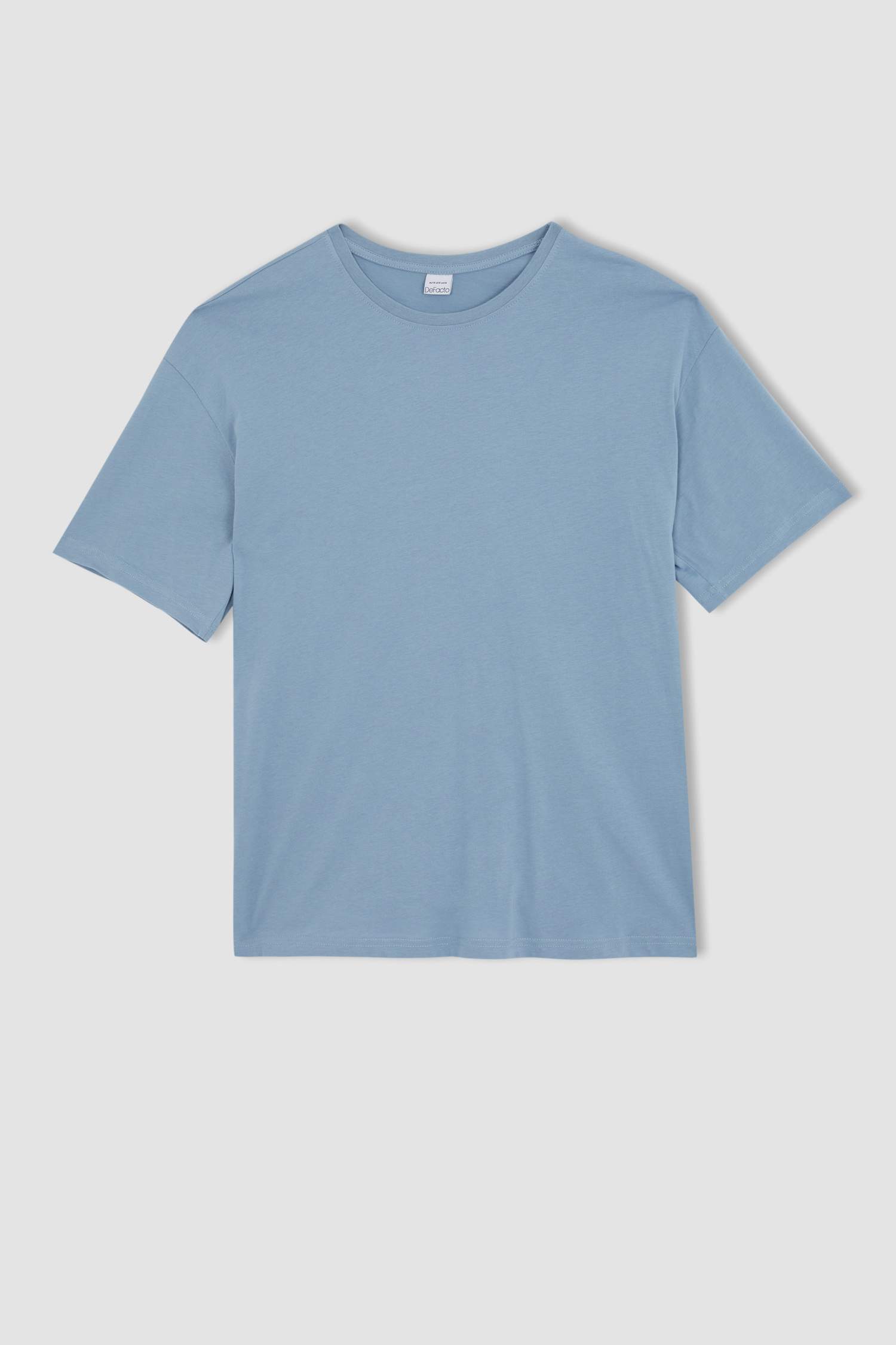 Oversize Fit Bisiklet Yaka Tişört