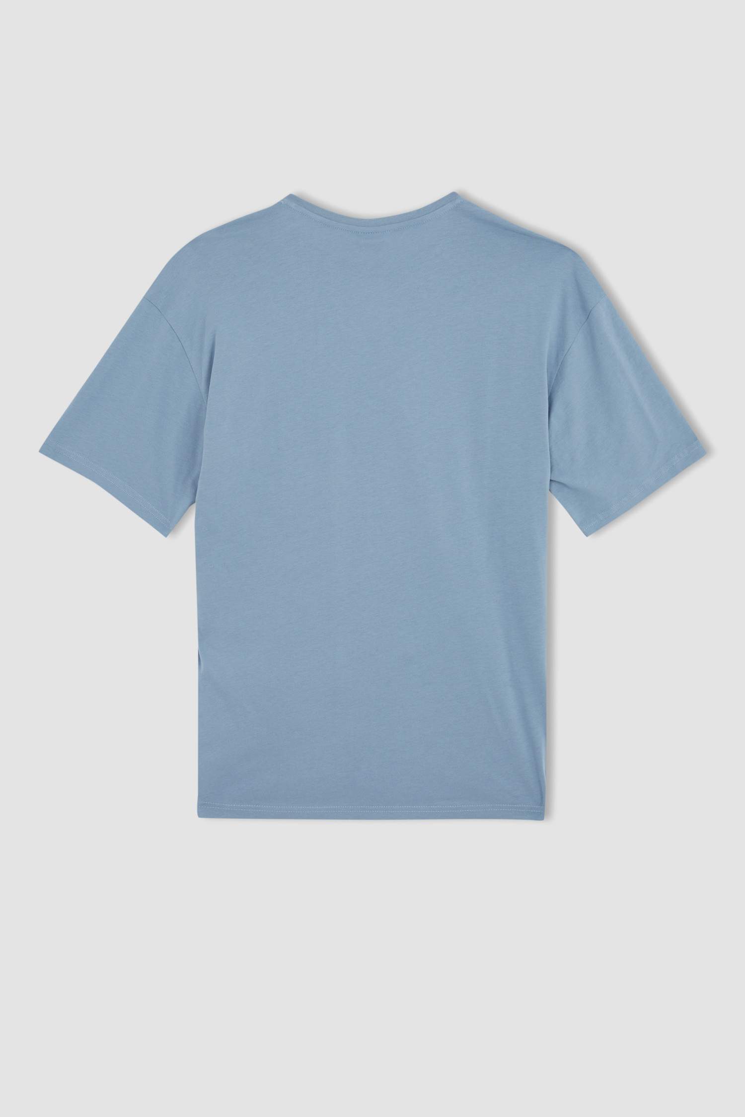 Oversize Fit Bisiklet Yaka Tişört
