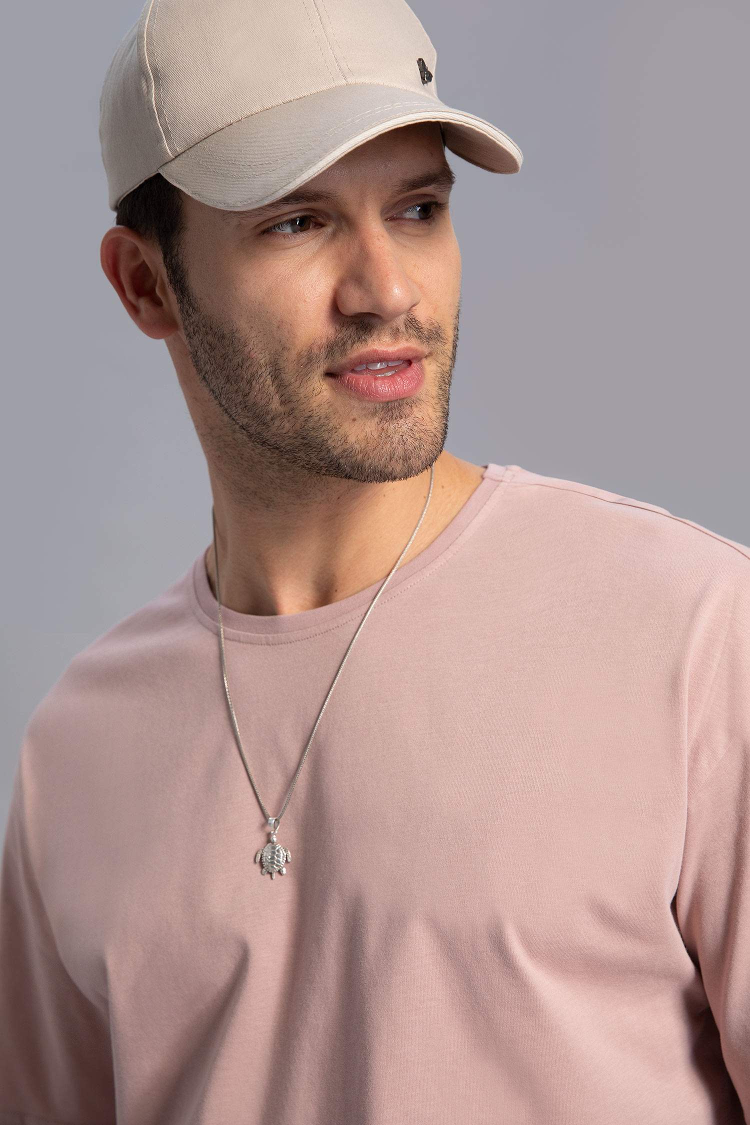Oversize Fit Bisiklet Yaka Tişört
