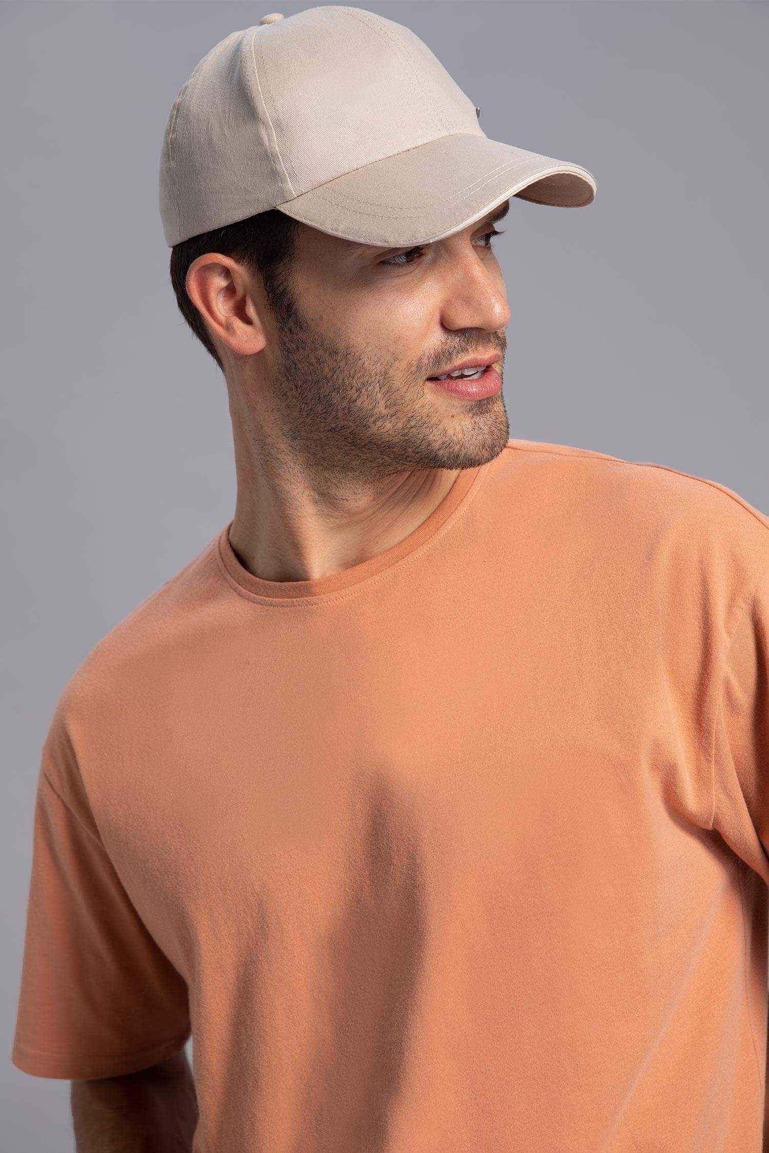 Oversize Fit Bisiklet Yaka Tişört