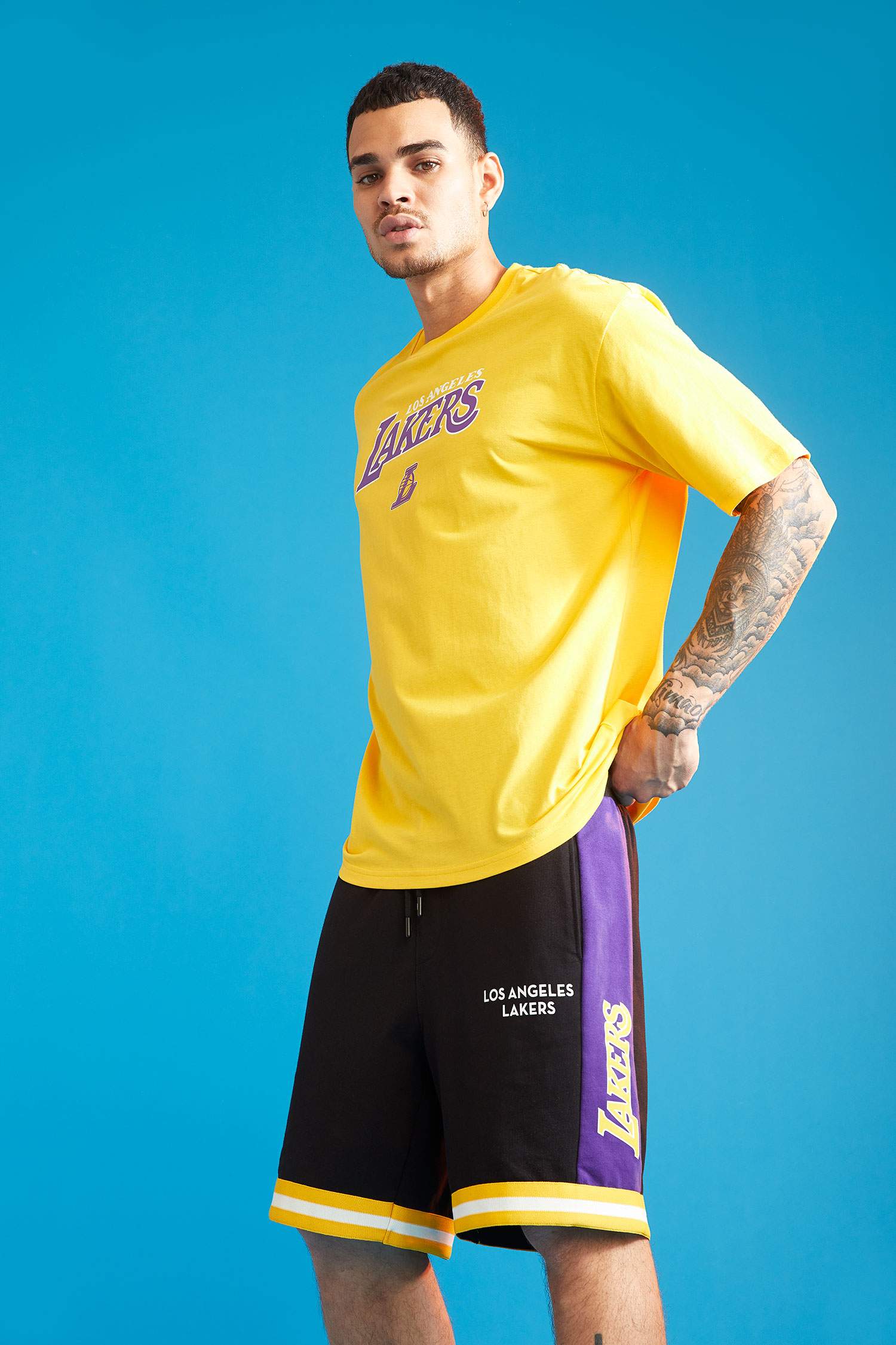 NBA Los Angeles Lakers Lisanslı Oversize Pamuklu Tişört