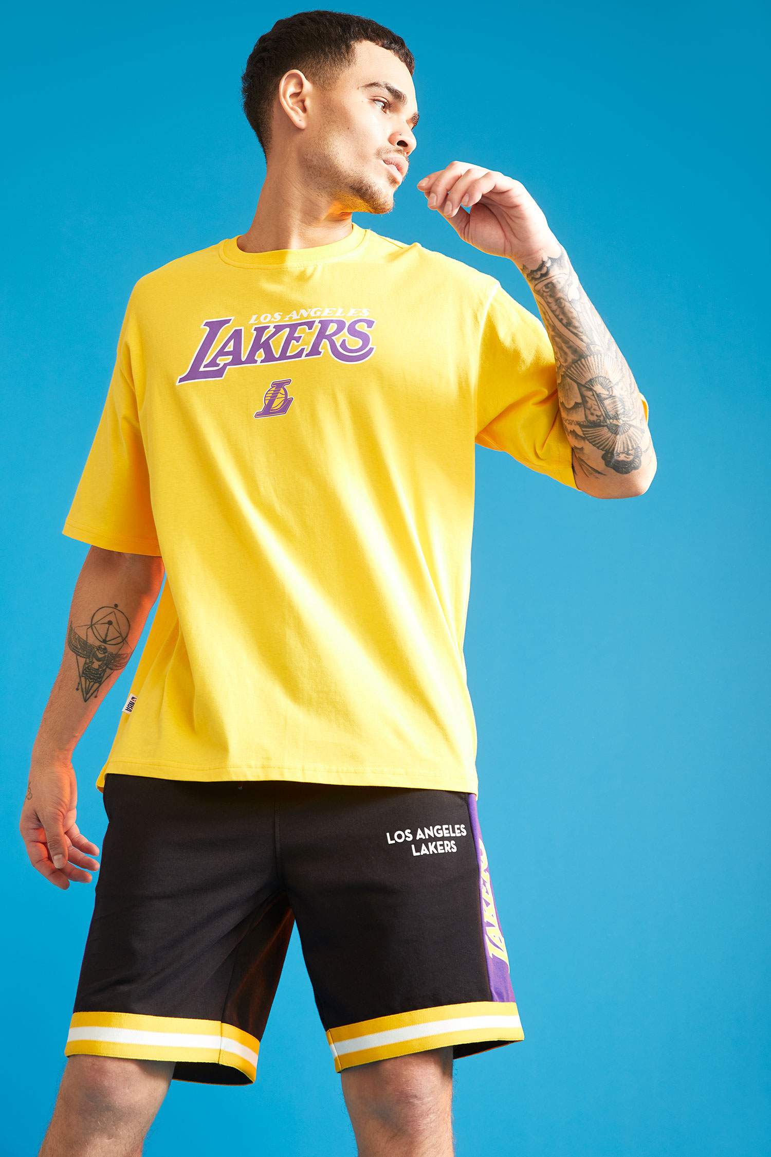 NBA Los Angeles Lakers Lisanslı Oversize Pamuklu Tişört