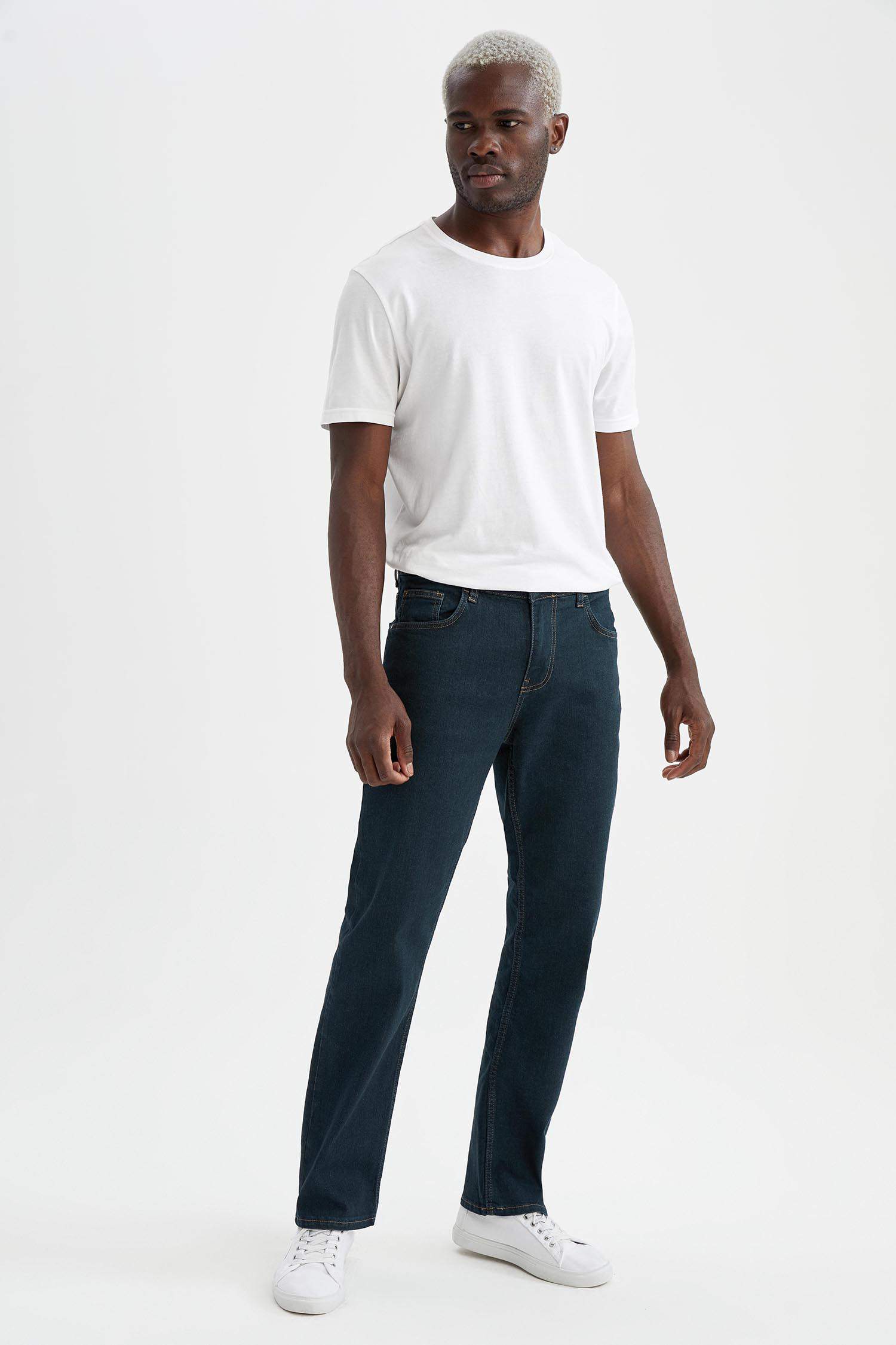 Diago Comfort Fit Yüksek Bel Boru Paça Jean Pantolon