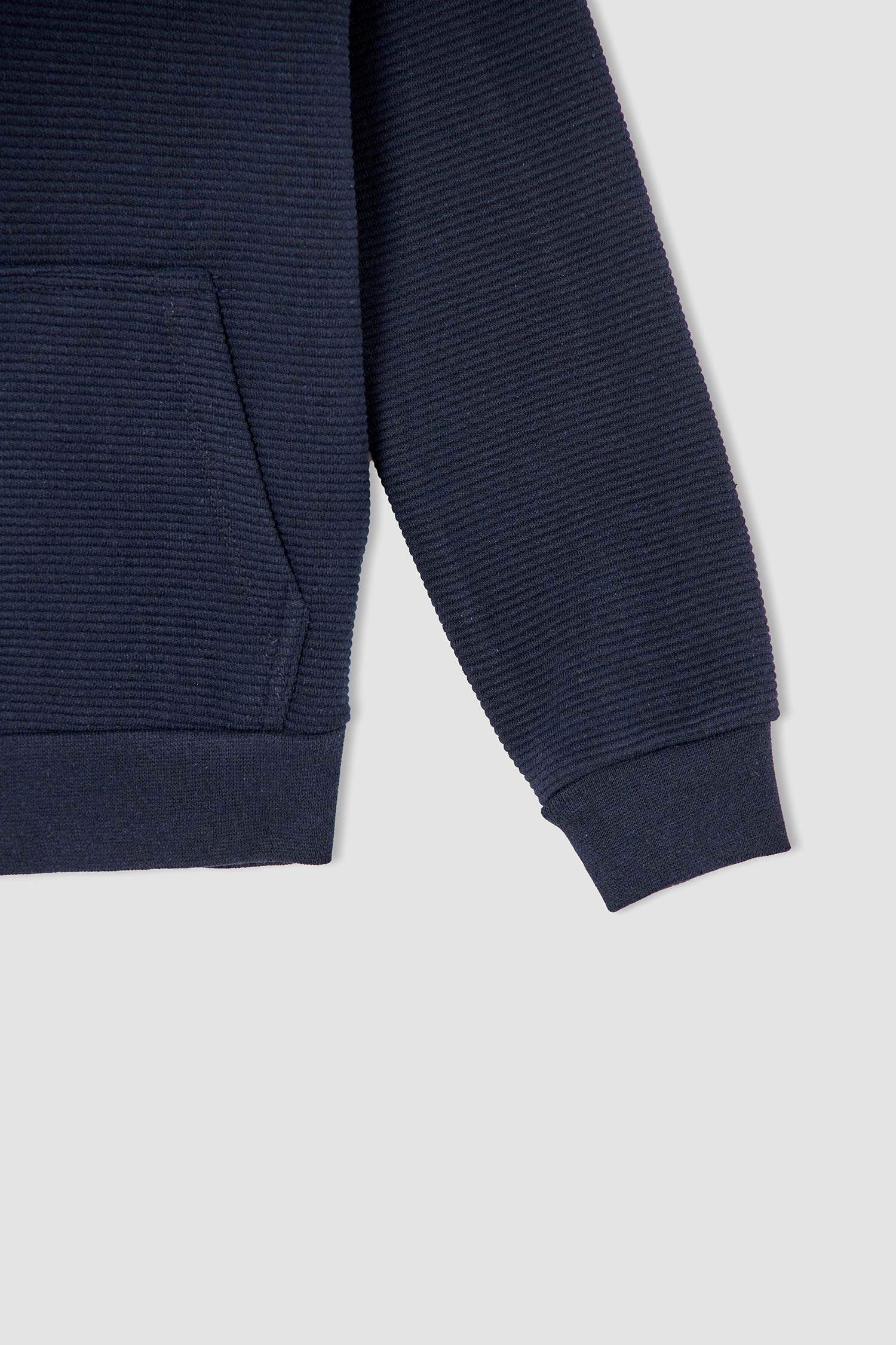 Erkek Çocuk Regular Fit Kapüşonlu Kanguru Cepli Sweat Hırka