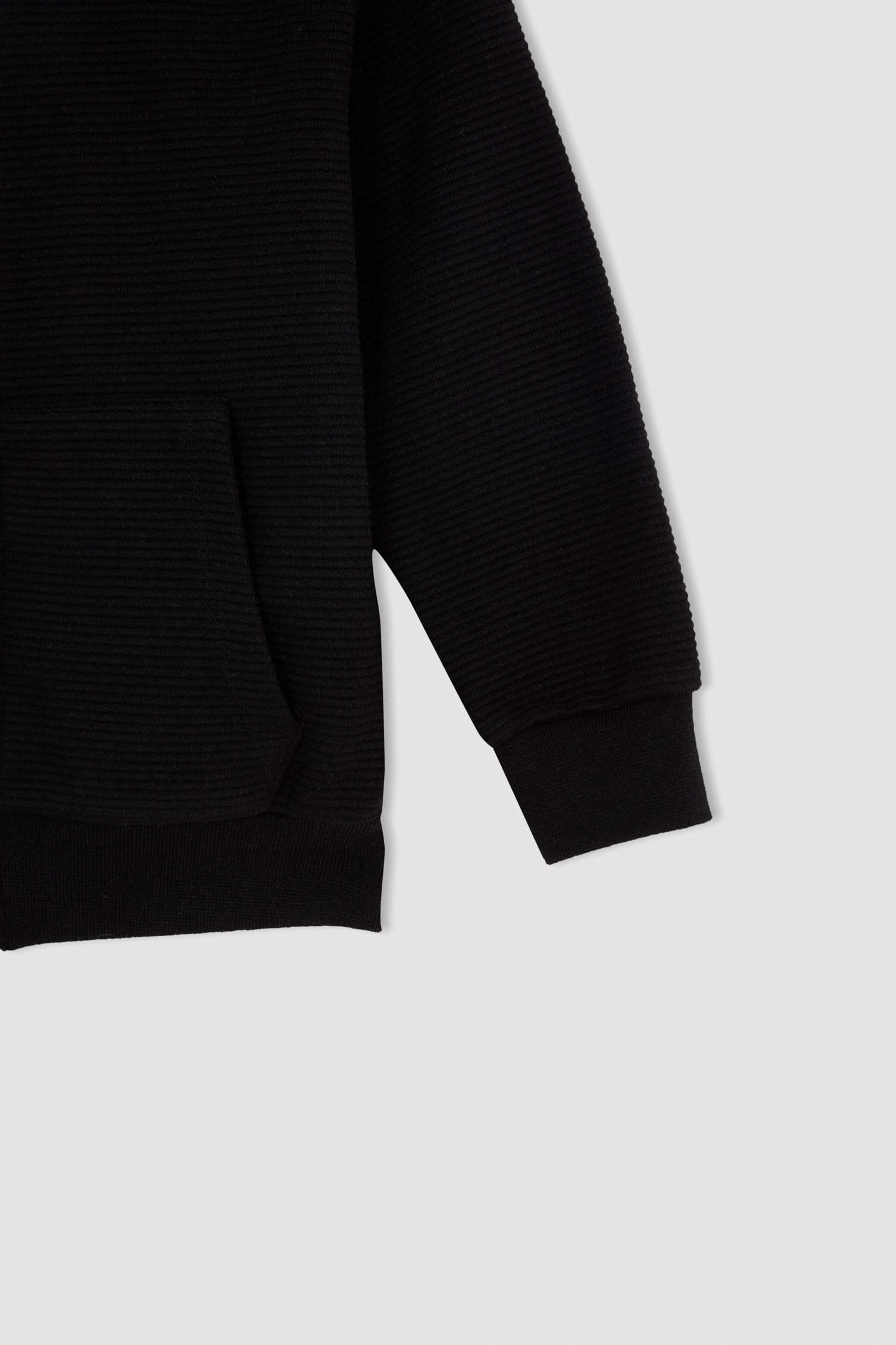 Erkek Çocuk Regular Fit Kapüşonlu Kanguru Cepli Sweat Hırka