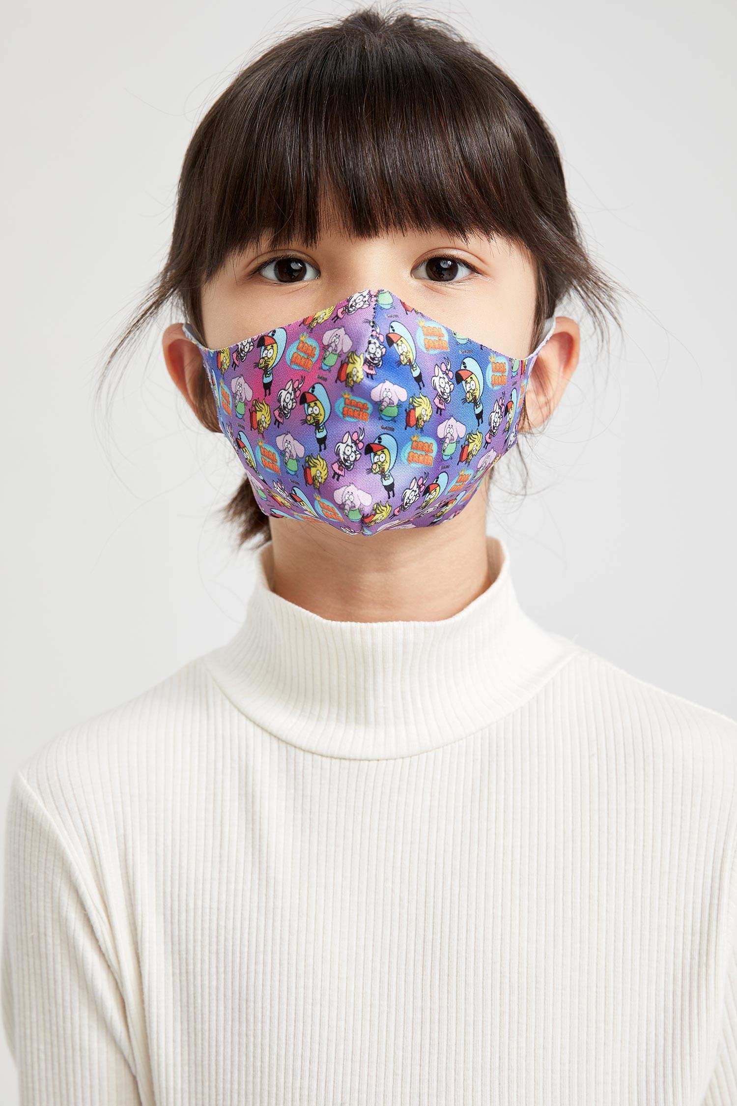 Kız Çocuk Kral Şakir Lisanslı Yıkanabilir Maske