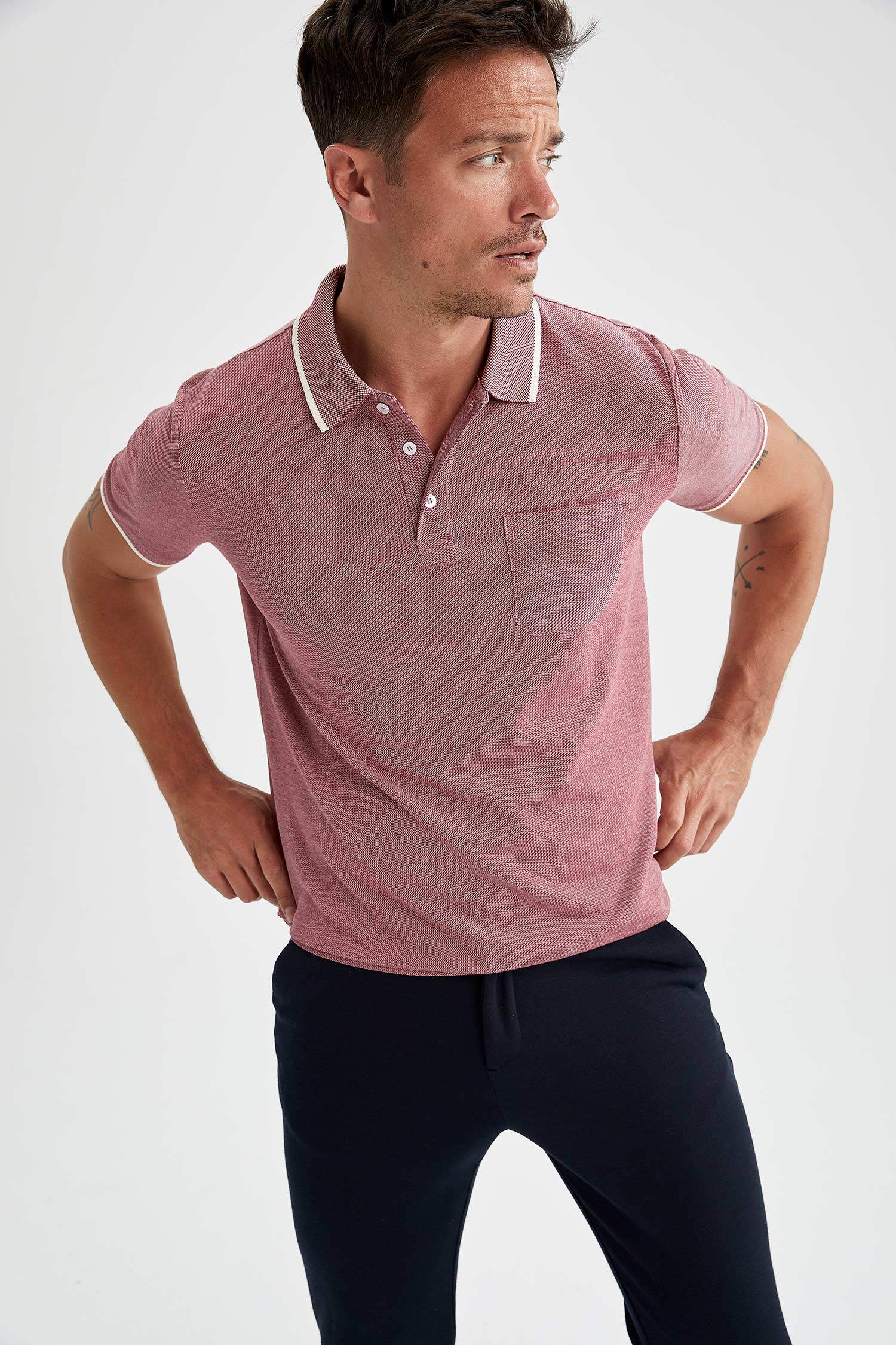 Regular Fit Polo Yaka Kısa Kollu Tişört