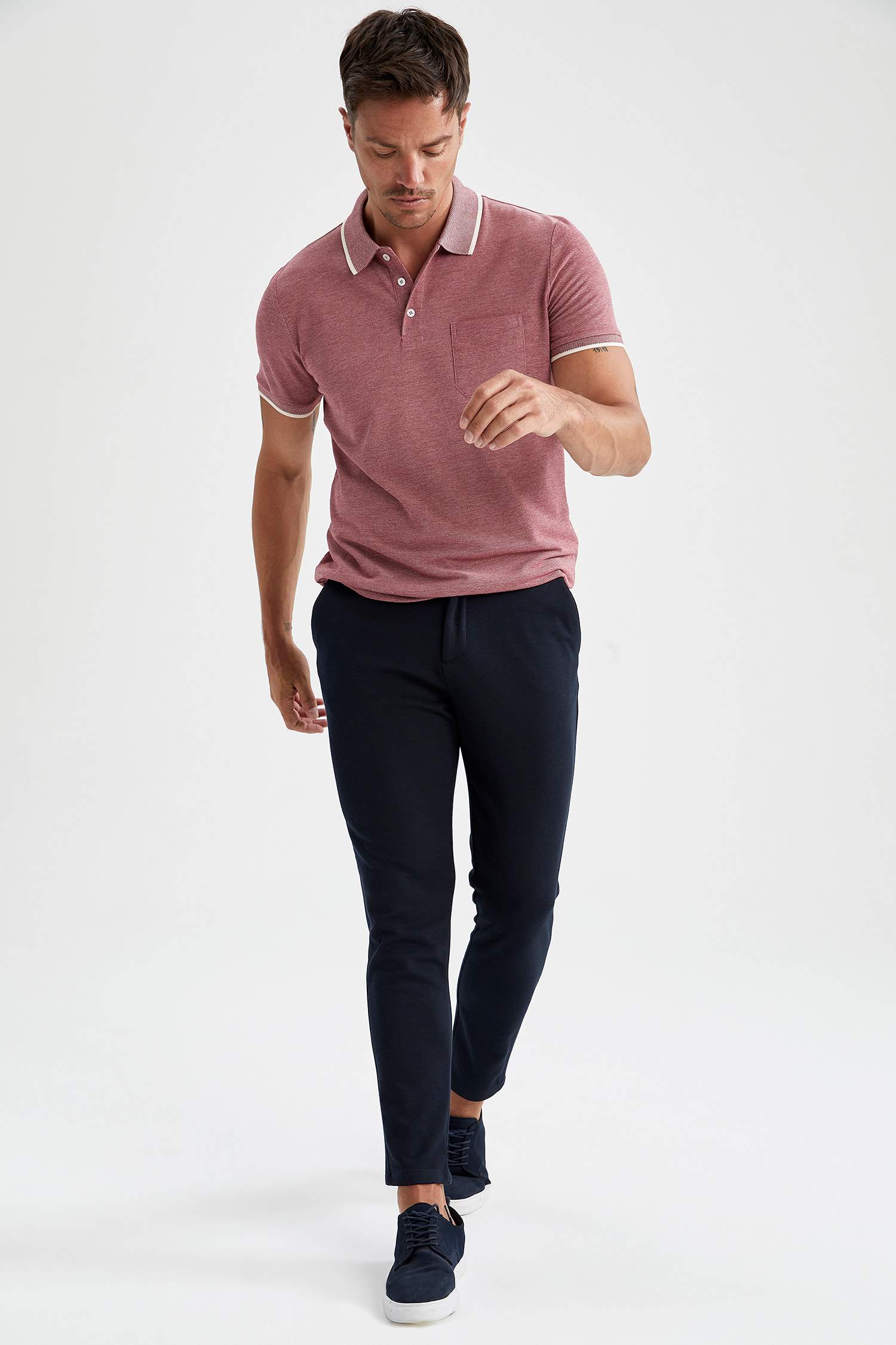 Regular Fit Polo Yaka Kısa Kollu Tişört