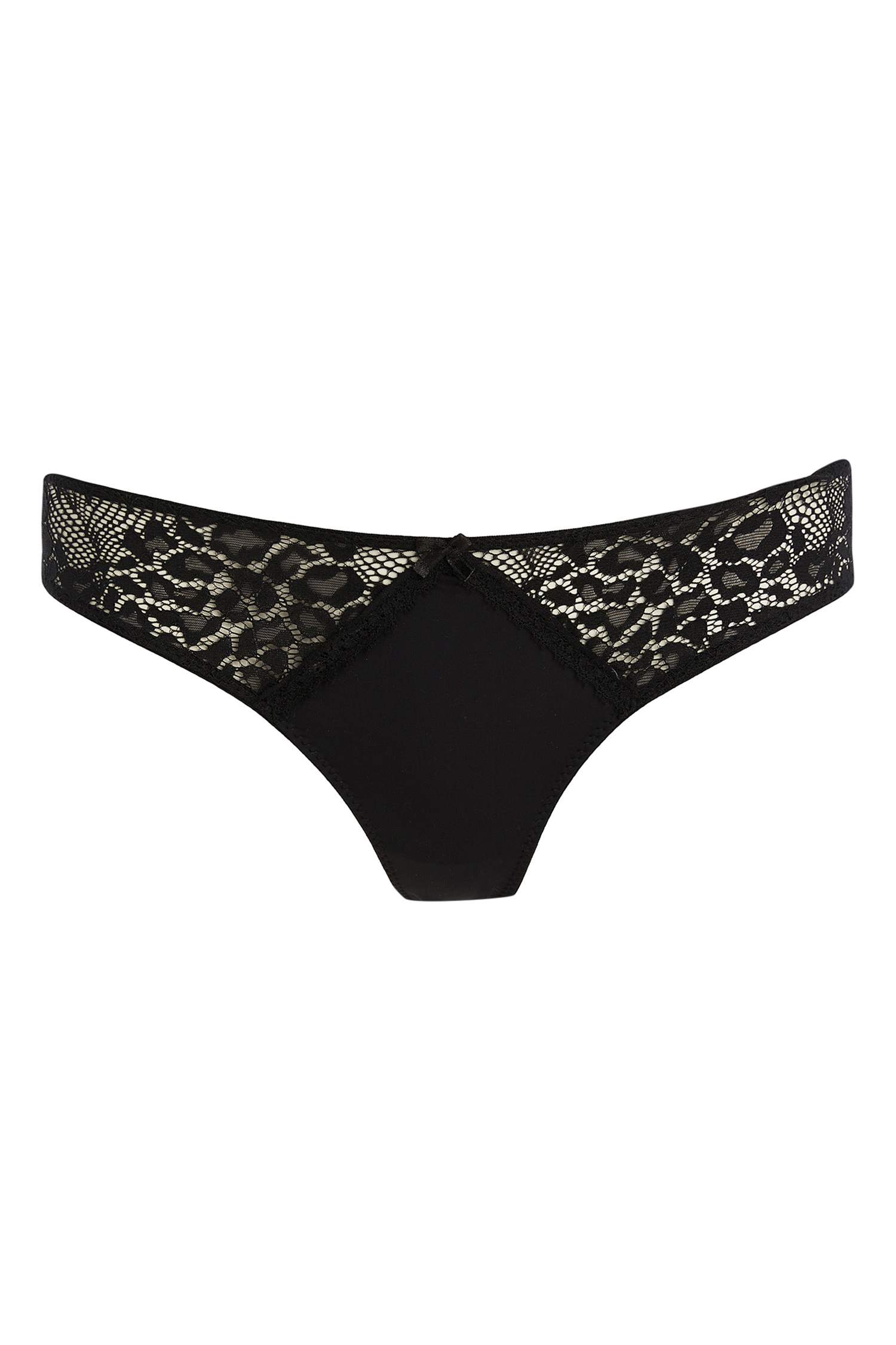 Leoparlı Dantel Detaylı Mikro Bikini Külot