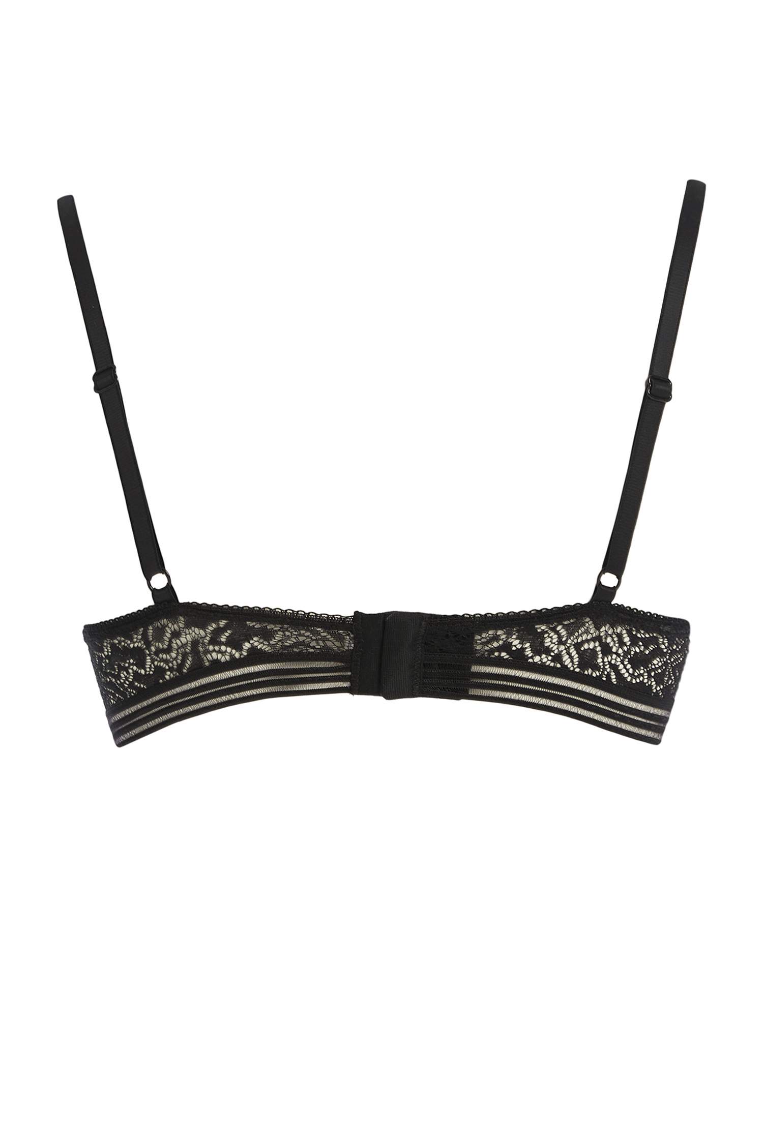 Leoparlı Dantelli Elastik Bant Detaylı Triangle Bralet
