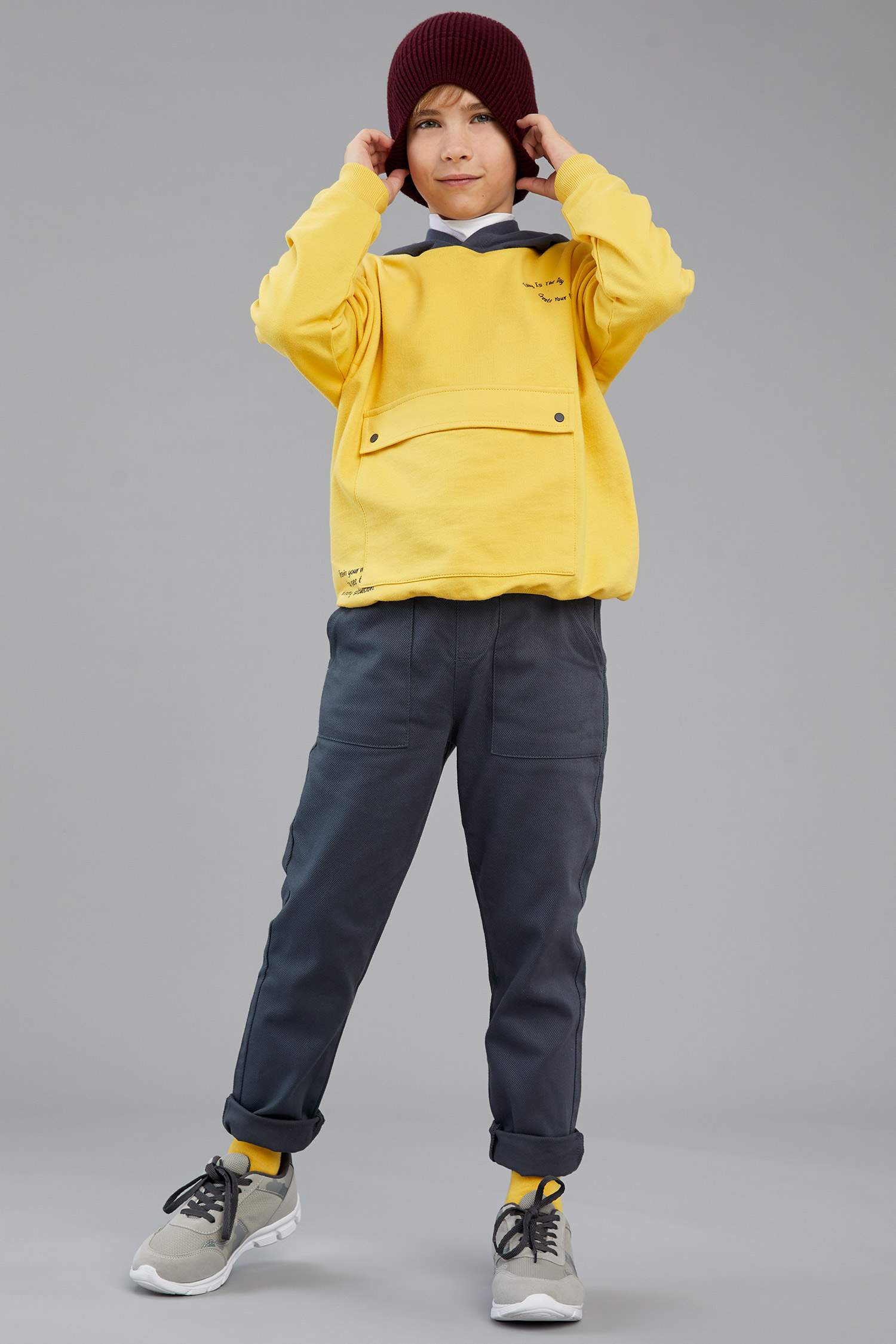 Erke Erkek Çocuk Oversize Zarf Cepli Organik Pamuk Sweatshirt