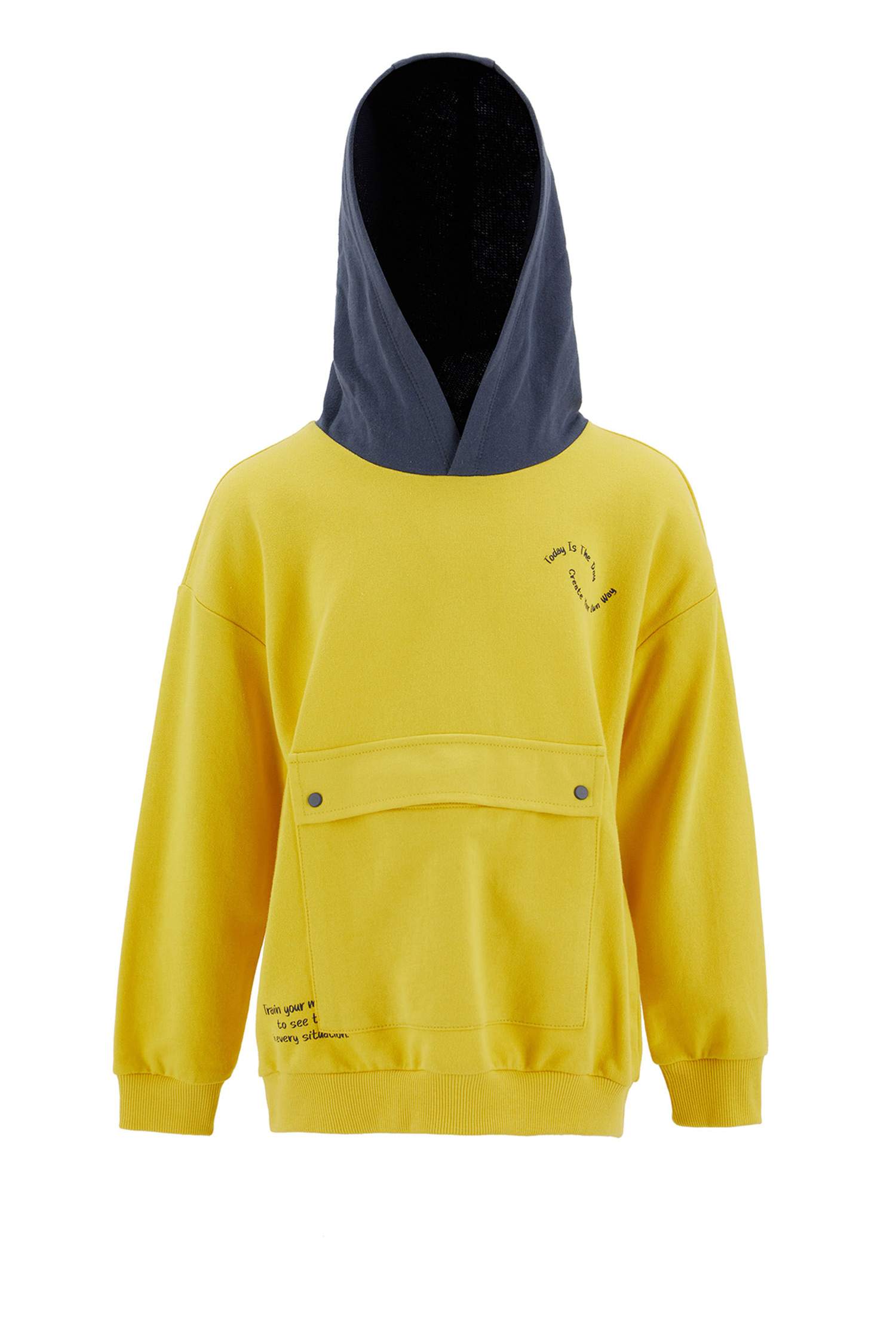 Erke Erkek Çocuk Oversize Zarf Cepli Organik Pamuk Sweatshirt