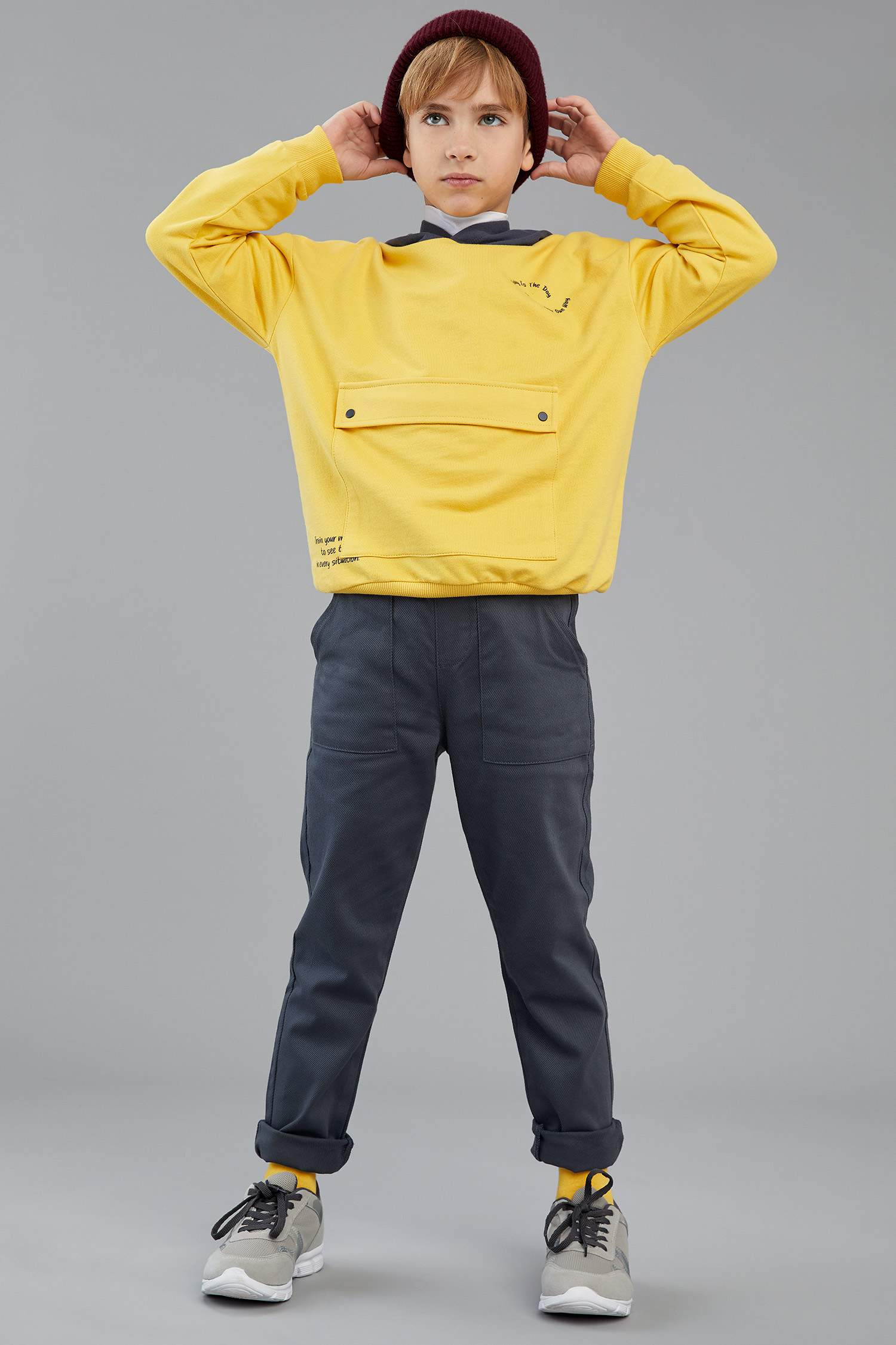Erkek Çocuk Slouchy Dokuma Pantolon