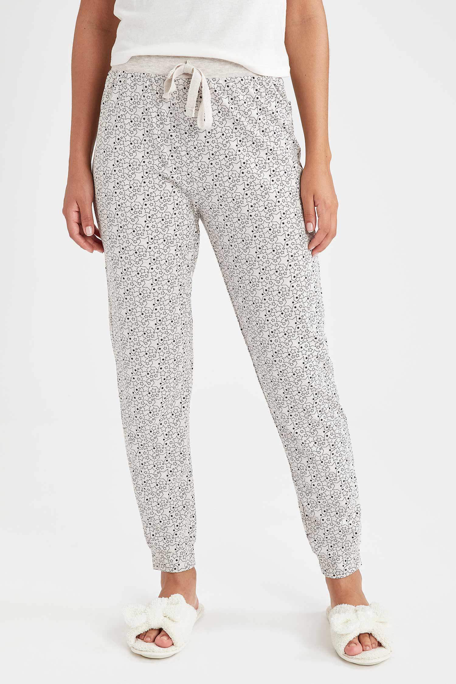 Desenli Relax Fit Pijama Altı